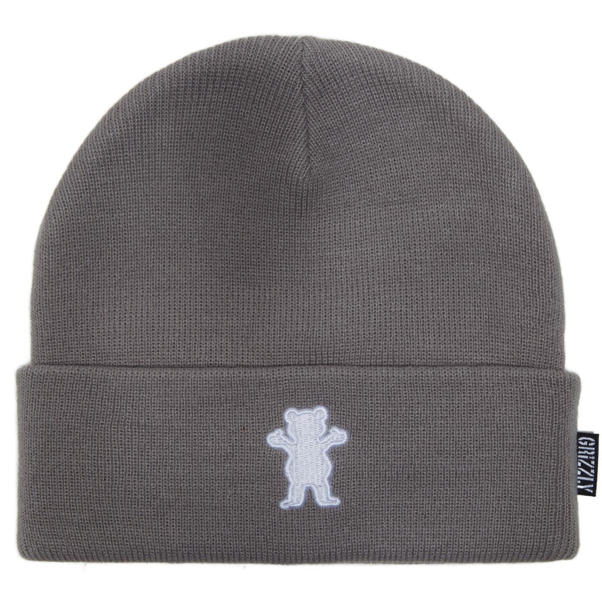 Grizzly OG Bear Embroidered Beanie - Heather Grey image 1