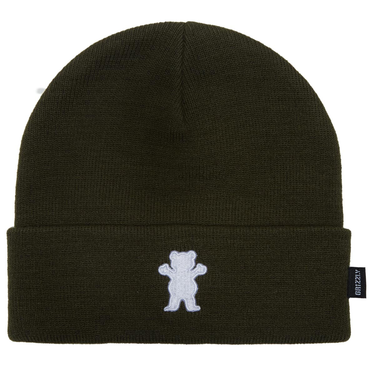 Grizzly OG Bear Embroidered Beanie - Olive image 1