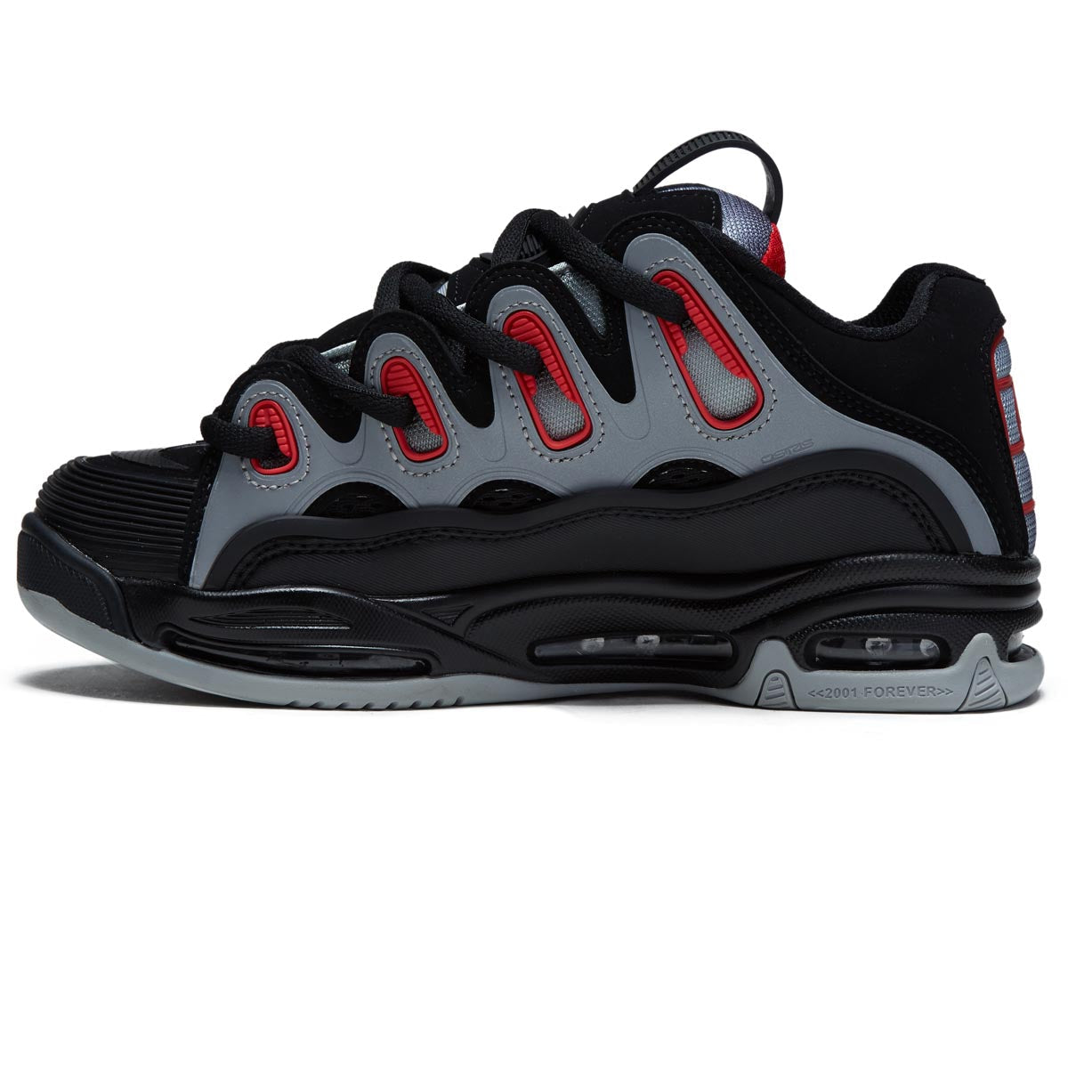 Osiris D3 2001 Shoes - Black/Light Grey/Red image 2