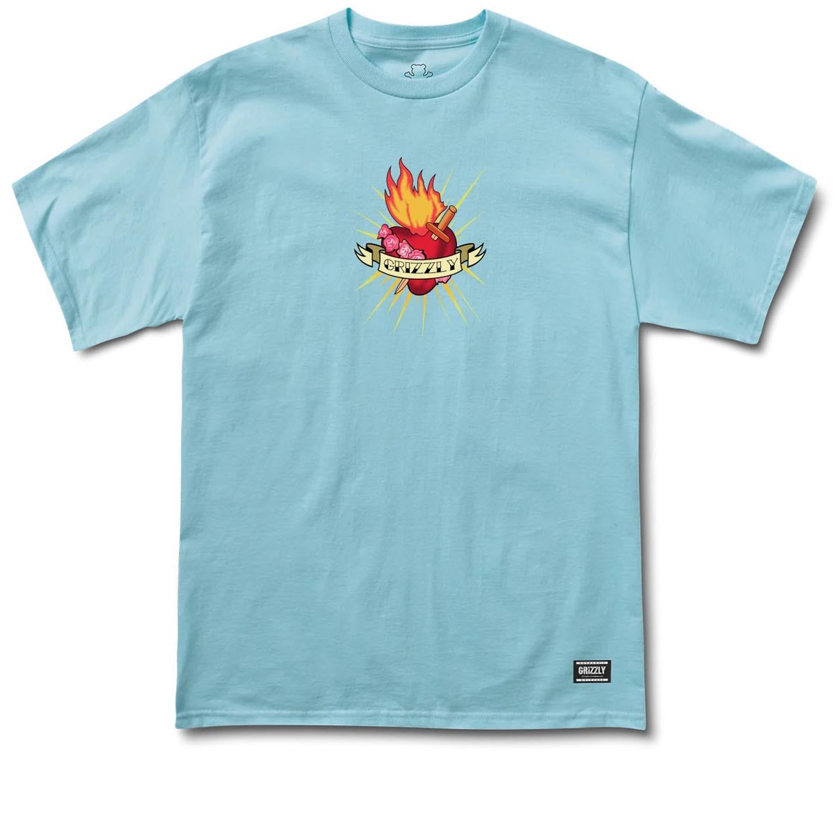 Grizzly Por Vida T-Shirt - Sky Blue image 1