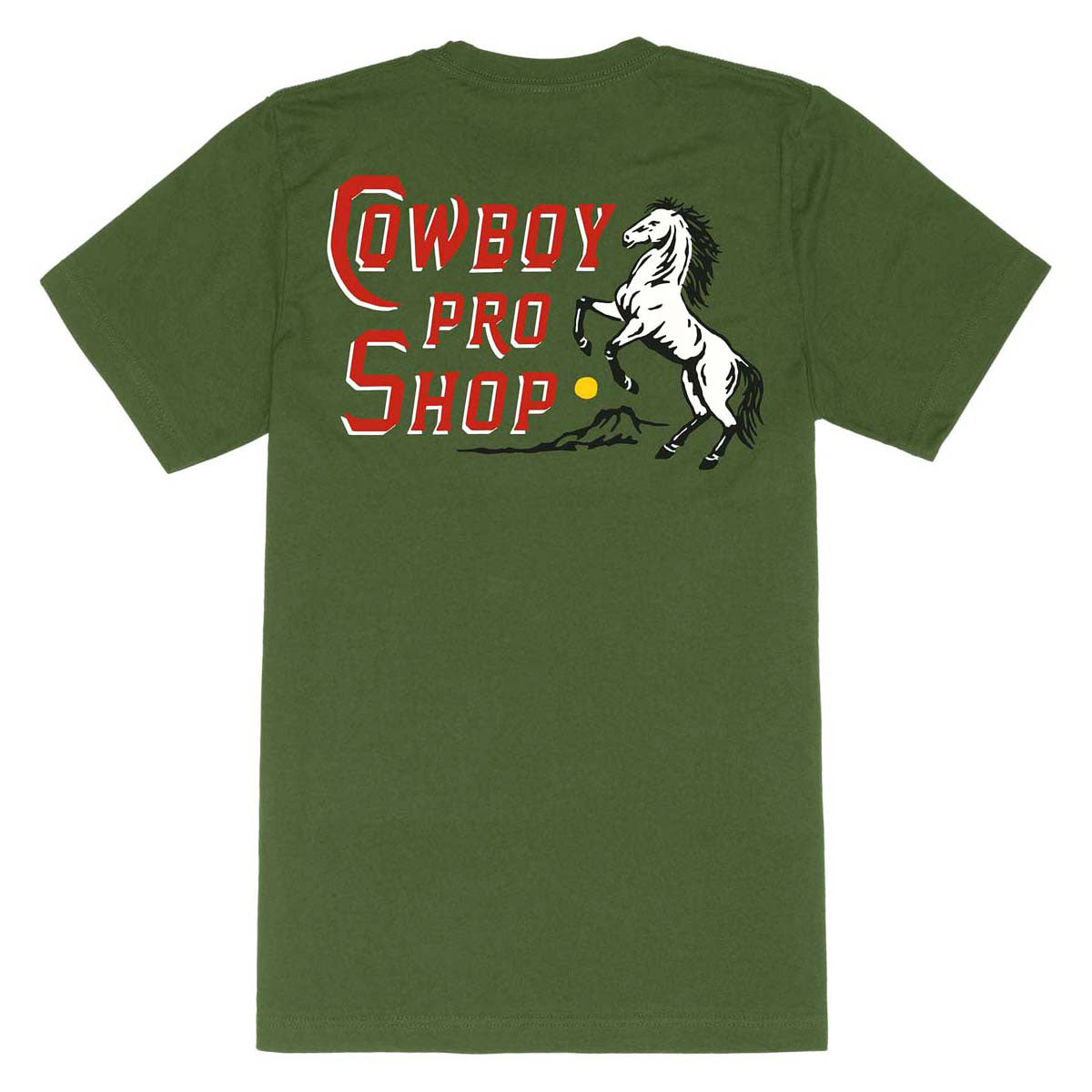 Sendero Cowboy Pro Shop T-Shirt - Army Green image 1