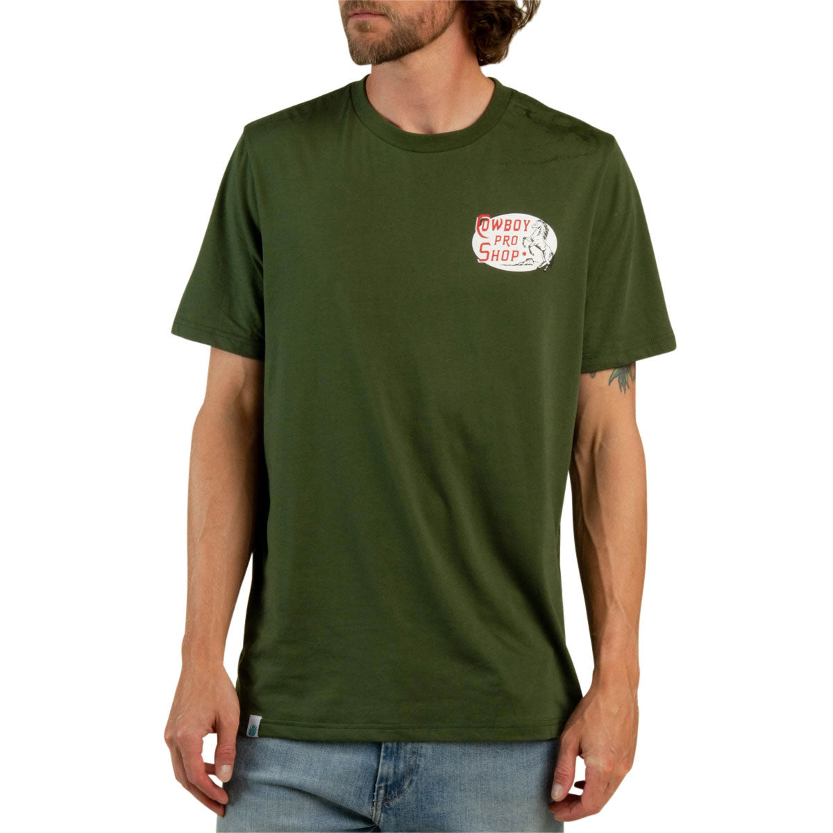 Sendero Cowboy Pro Shop T-Shirt - Army Green image 3
