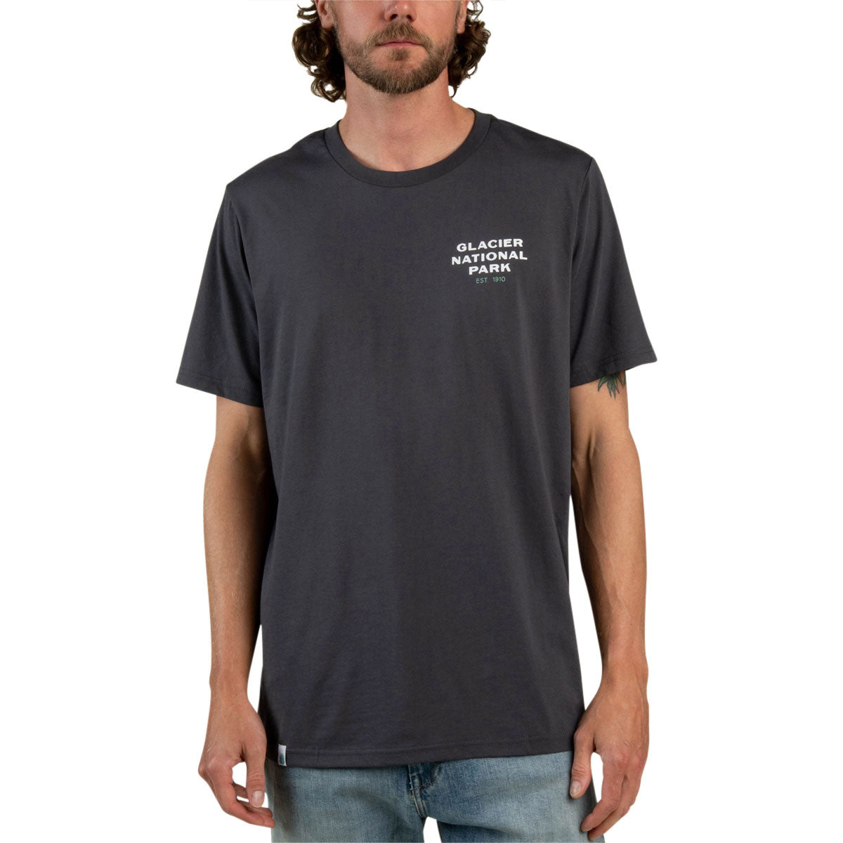 Sendero Glacier National Park T-Shirt - Charcoal image 3
