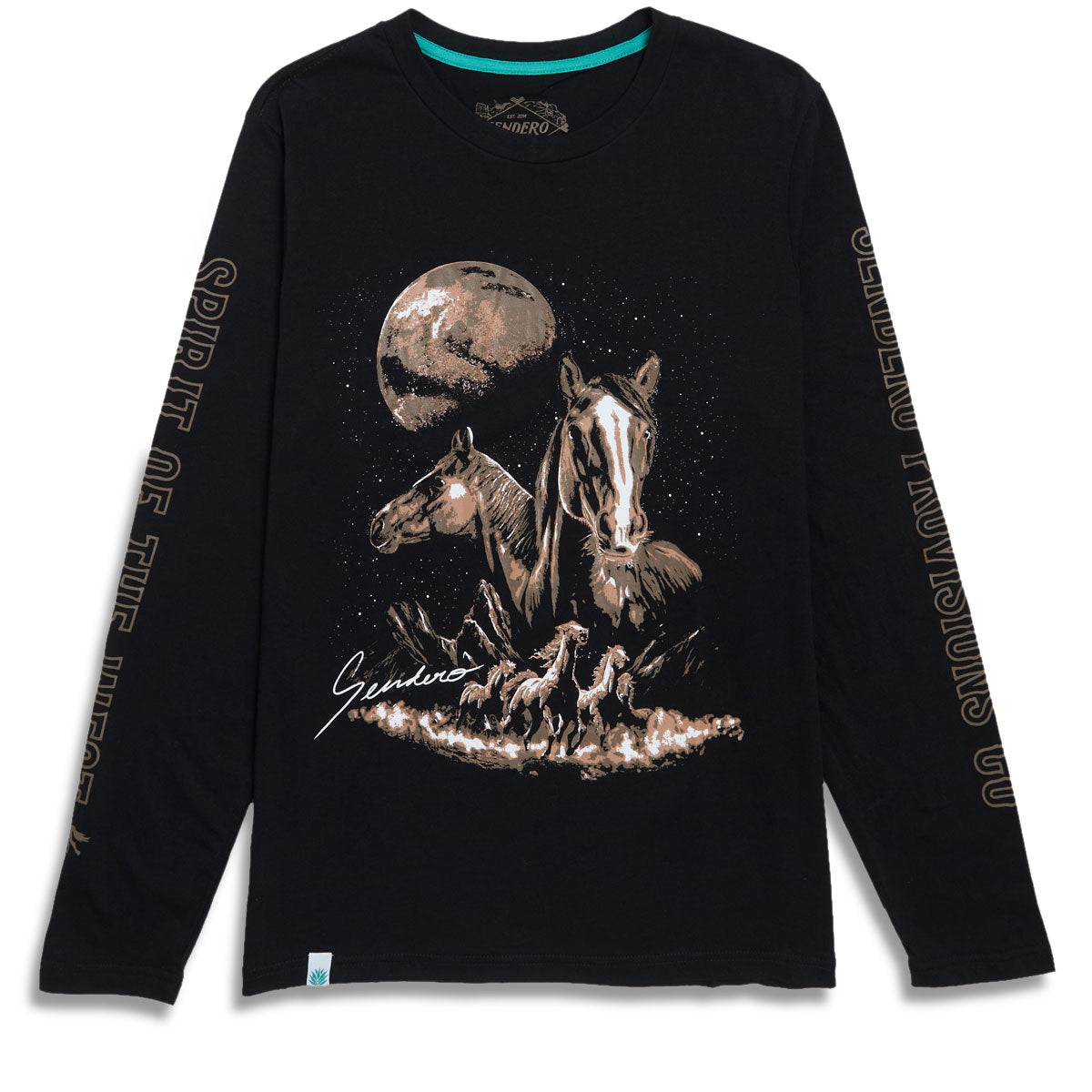 Sendero Midnight Riders Long Sleeve T-Shirt - Black image 1