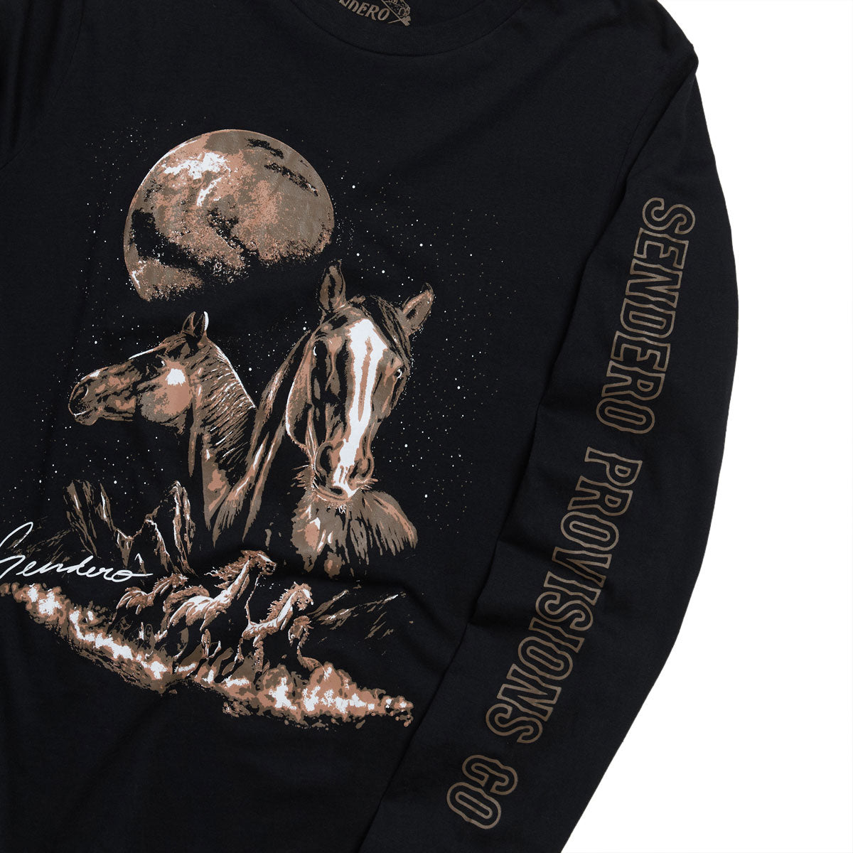 Sendero Midnight Riders Long Sleeve T-Shirt - Black image 3