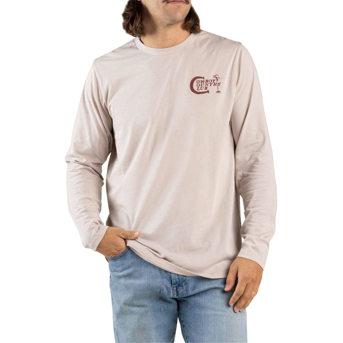 Sendero Cowboy Country Club Long Sleeve T-Shirt - Sand image 3