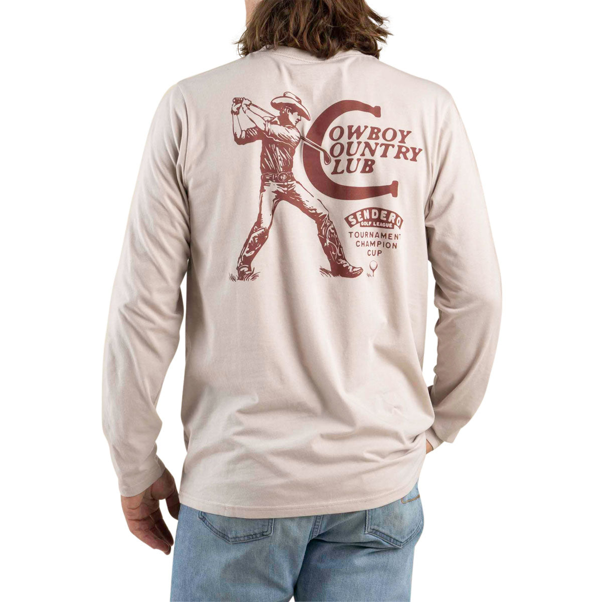 Sendero Cowboy Country Club Long Sleeve T-Shirt - Sand image 4