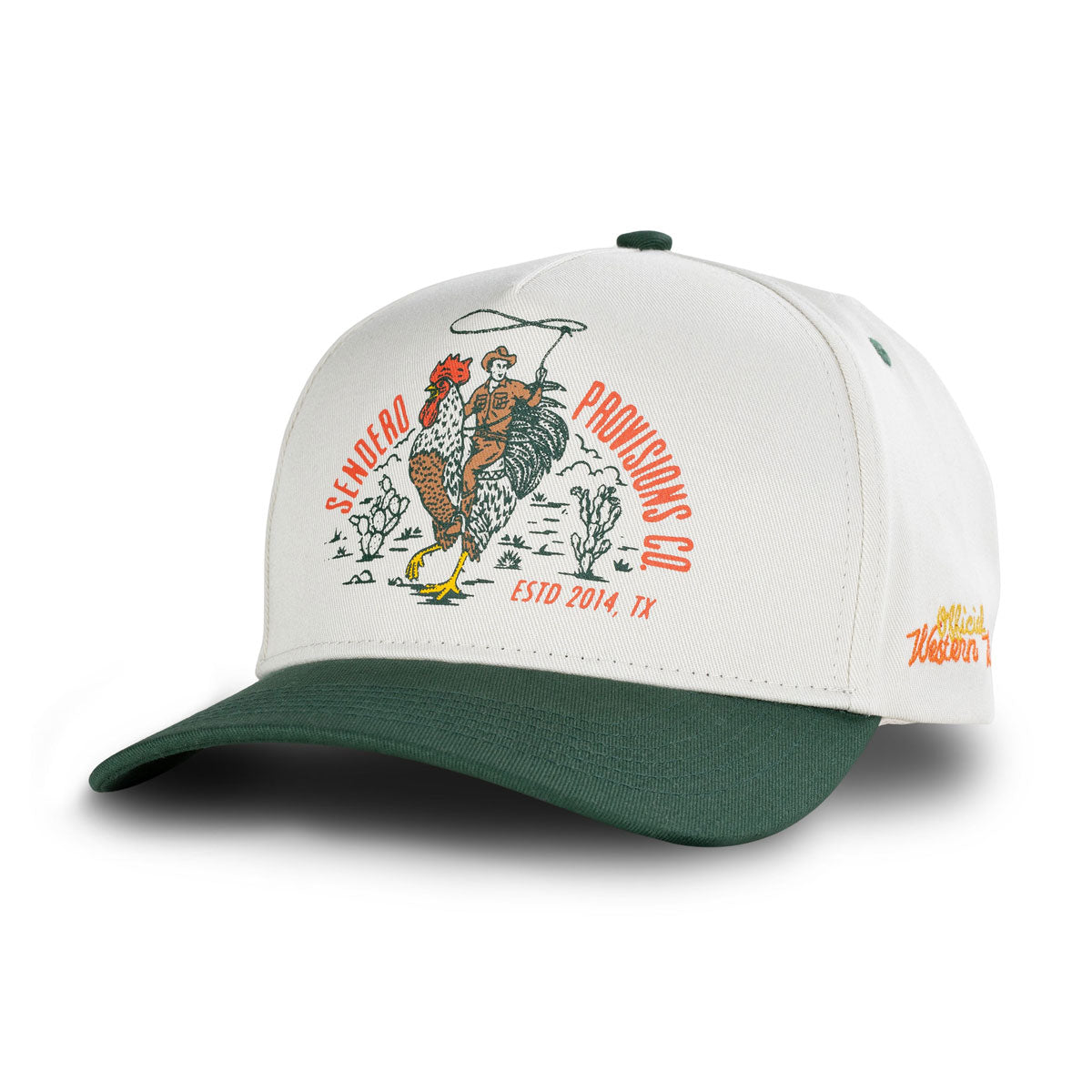 Sendero Official Western Hat - Cream/Green image 1
