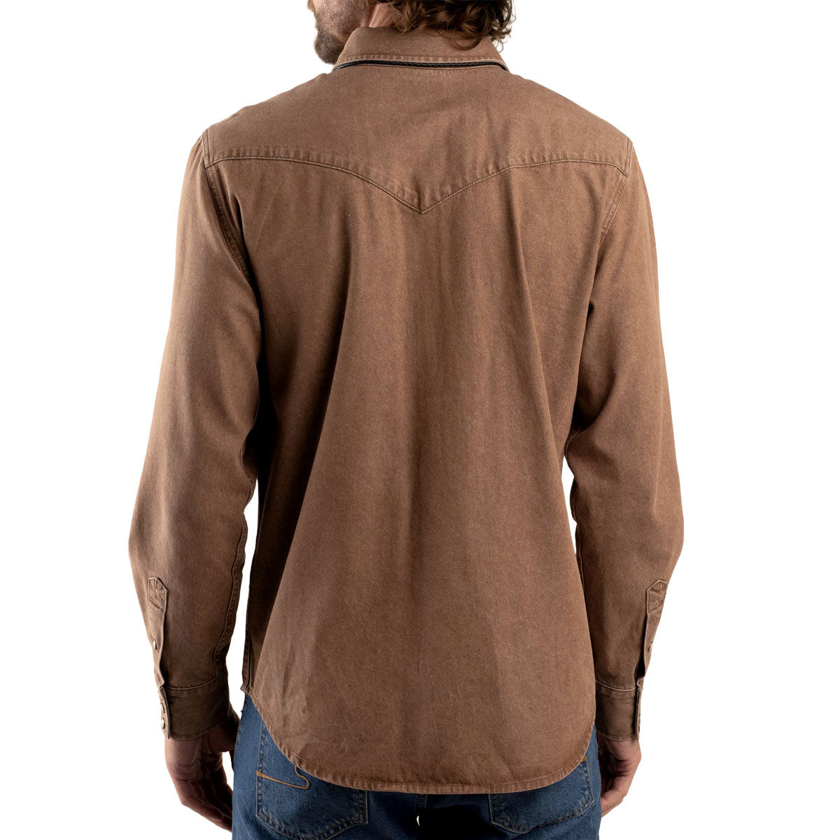 Sendero The Wyatt Pearl Snap Long Sleeve Shirt - Faded Brown image 2