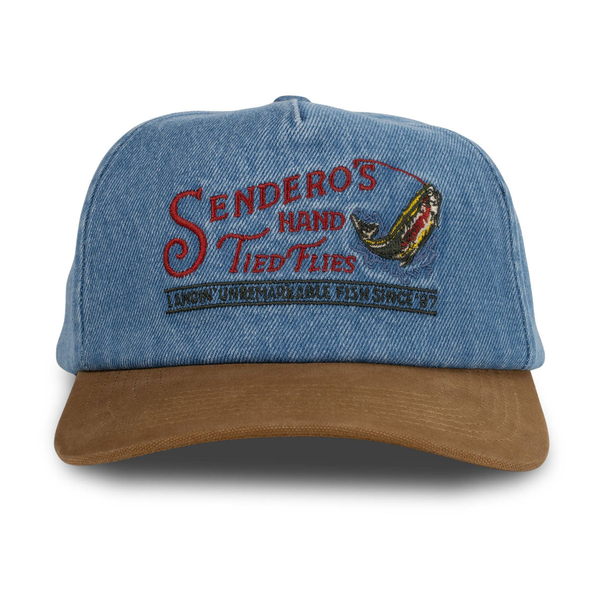 Sendero Hand Tied Flies Hat - Washed Denim image 3
