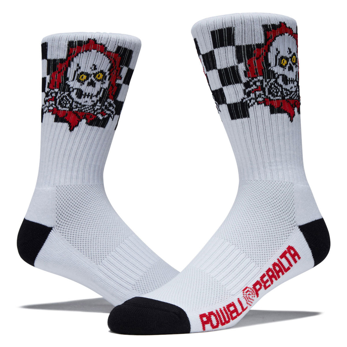 Powell-Peralta Ripper Socks - Red/Black Checker Stripes image 2