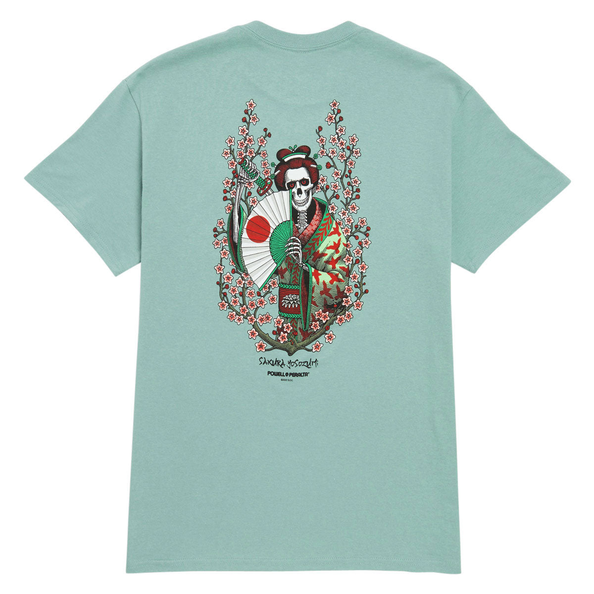 Powell-Peralta Sakura Yosozumi Samurai T-Shirt - Aquatic Blue image 1