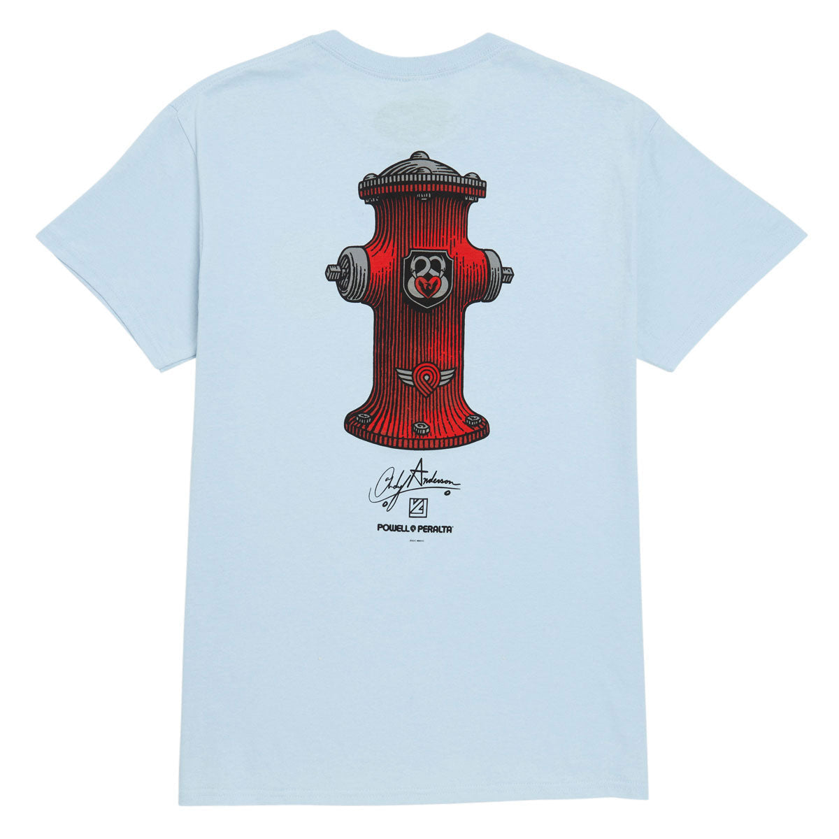Powell-Peralta Andy Anderson Hydrant II T-Shirt - Light Blue image 1