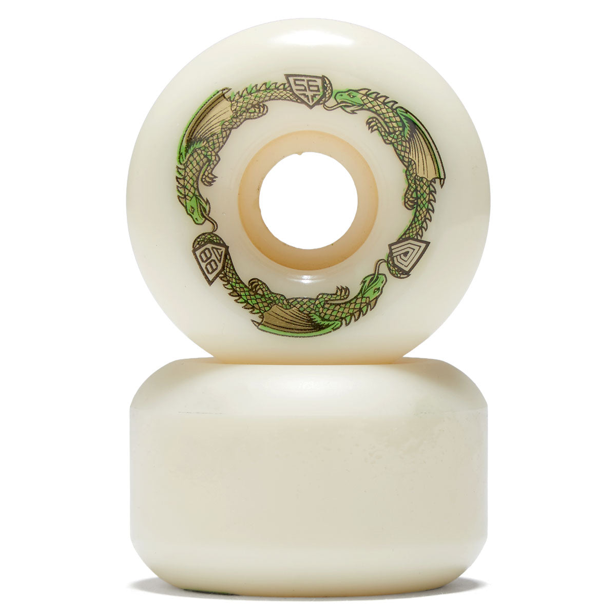 Powell-Peralta Dragon Formula 88a V6 Skateboard Wheels - Off White - 56mm image 2