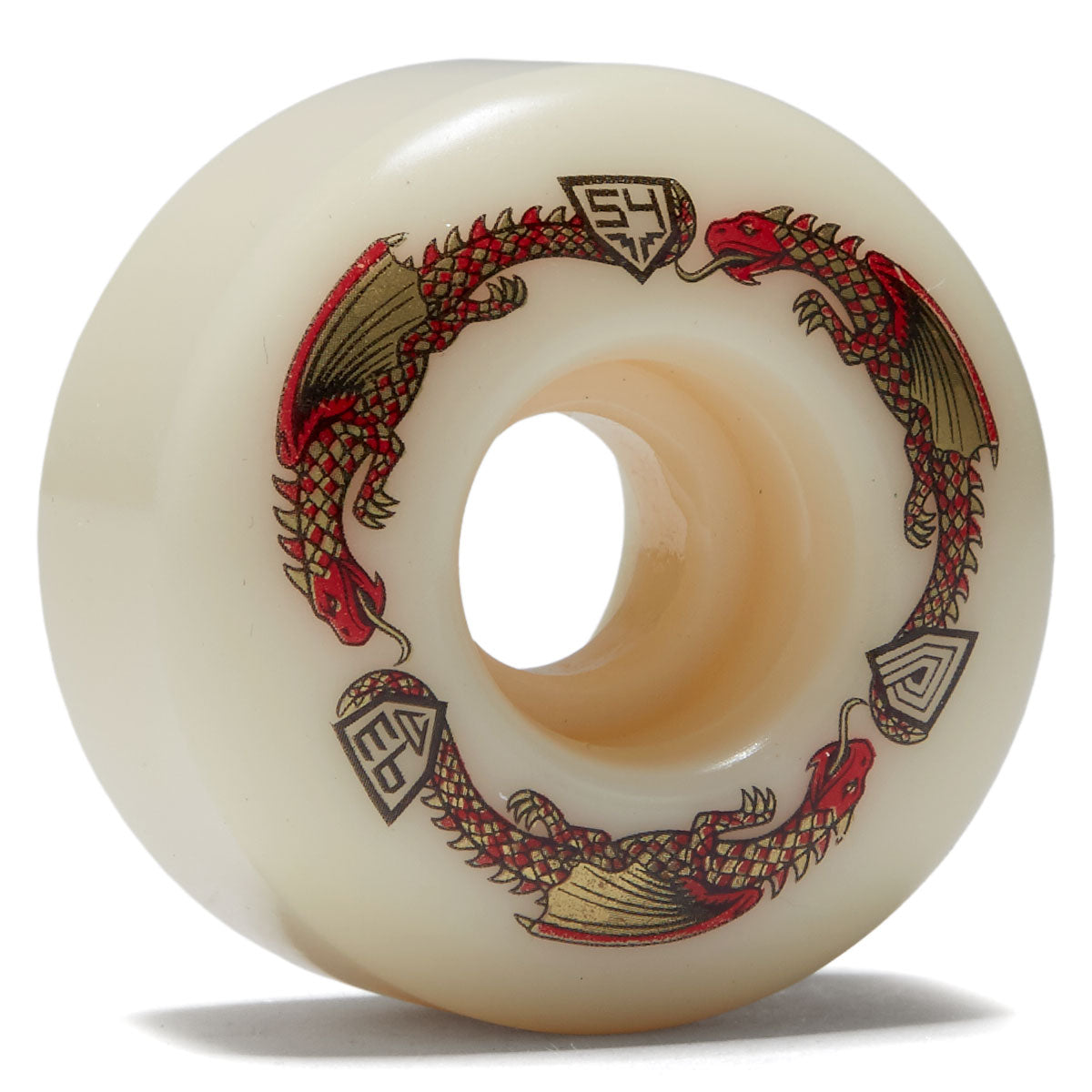 Powell-Peralta Dragon Formula 93a V4 Skateboard Wheels - Off White - 54mm image 1