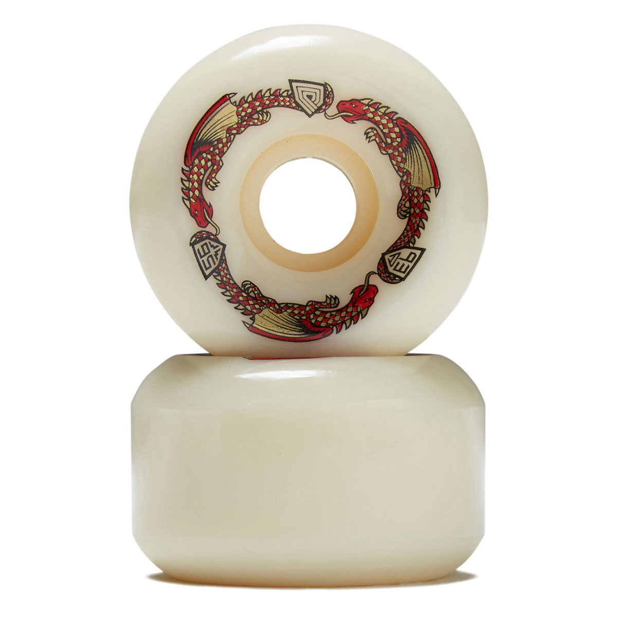 Powell-Peralta Dragon Formula 93a V6 Skateboard Wheels - Off White - 56mm image 2