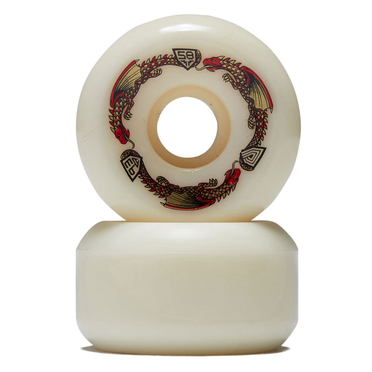 Powell-Peralta Dragon Formula 93a RB2 Skateboard Wheels - Off White - 58mm image 2