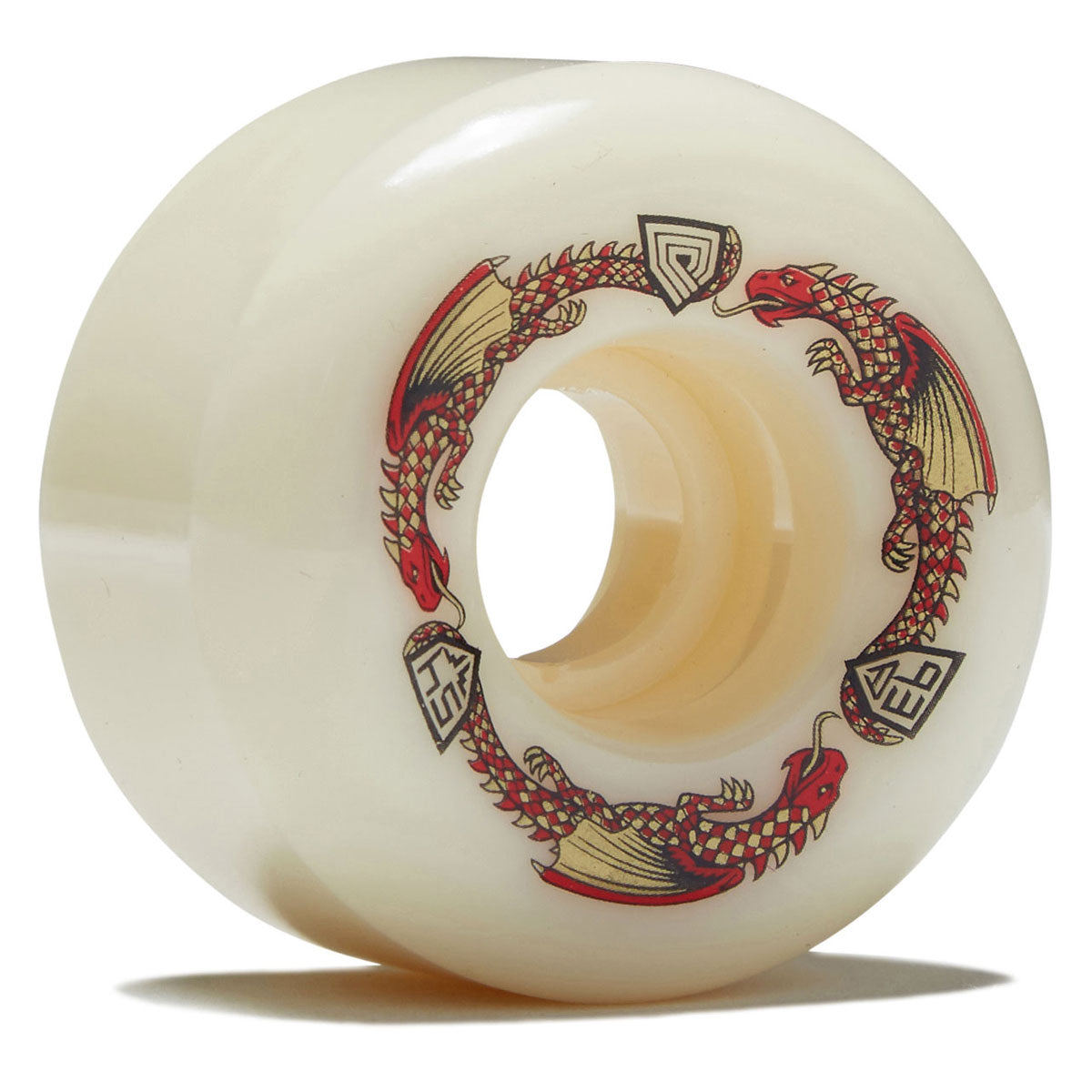 Powell-Peralta Dragon Formula 93a A2 Skateboard Wheels - Off White II - 54mm image 1