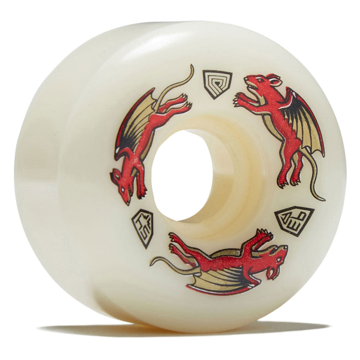 Powell-Peralta Dragon Formula Nano Rat 93a V4 Skateboard Wheels - Off White - 54mm image 1