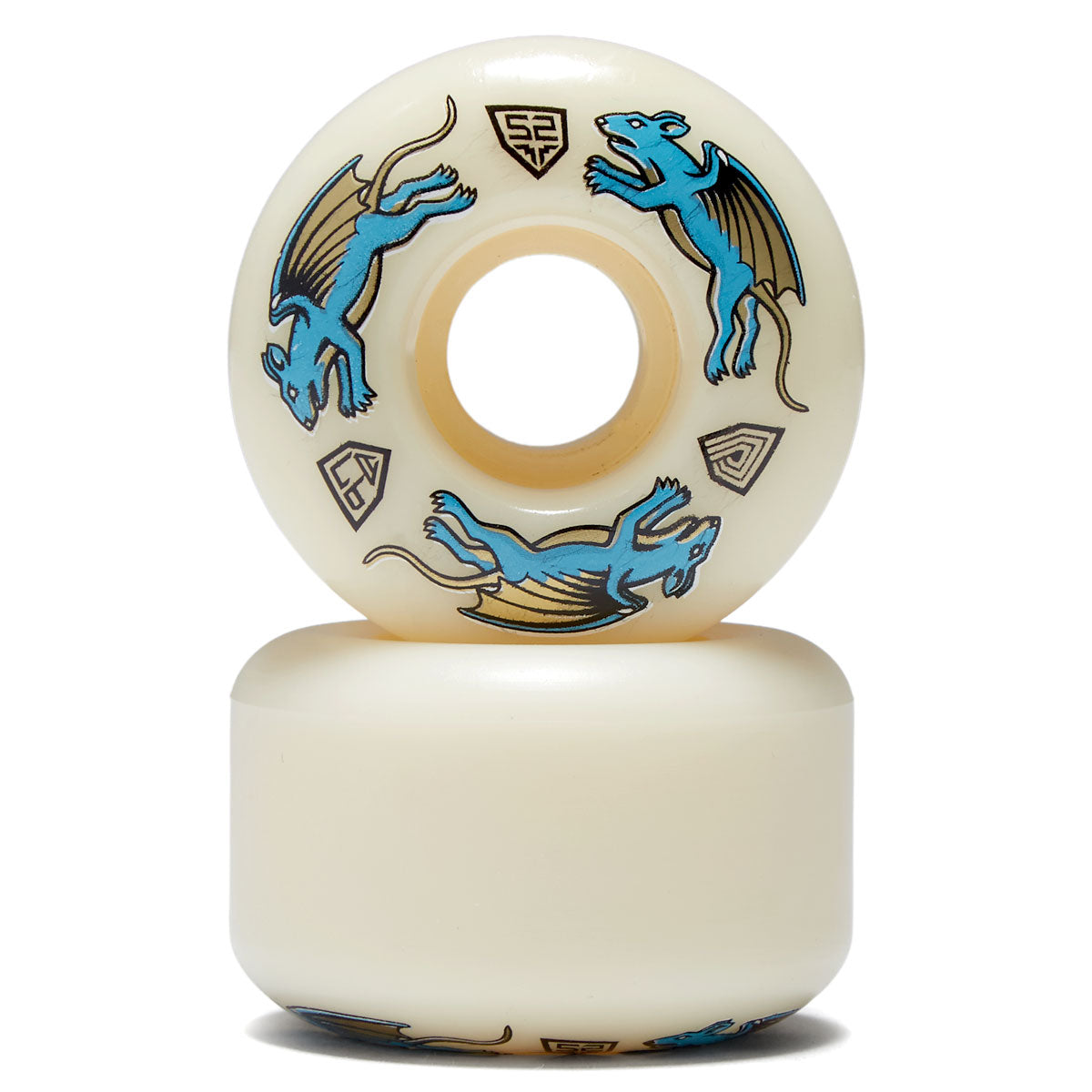 Powell-Peralta Dragon Formula Nano Rat 97a AV4 Skateboard Wheels - Off White - 52mm image 1
