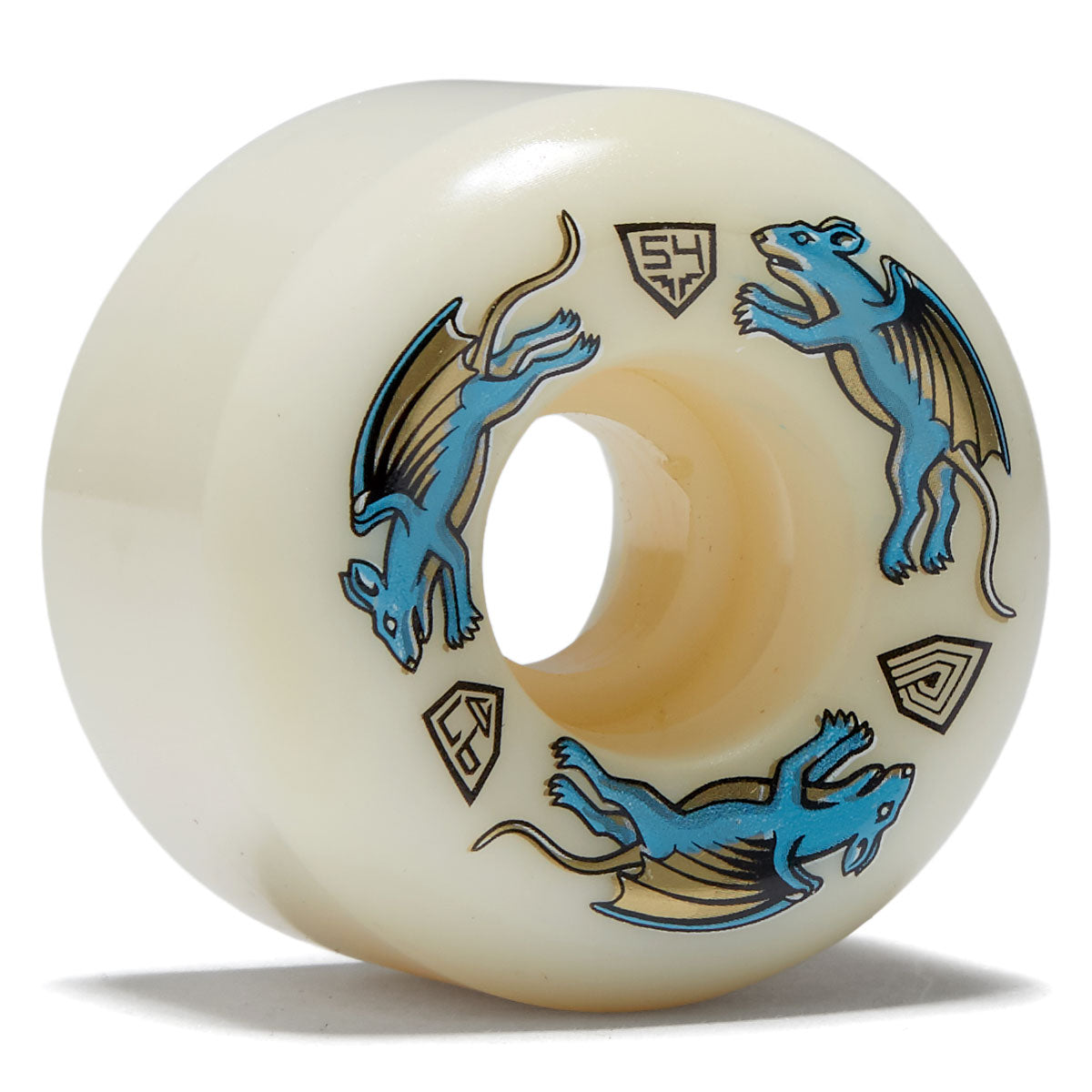 Powell-Peralta Dragon Formula Nano Rat 97a AA2 Skateboard Wheels - Off White - 54mm image 1