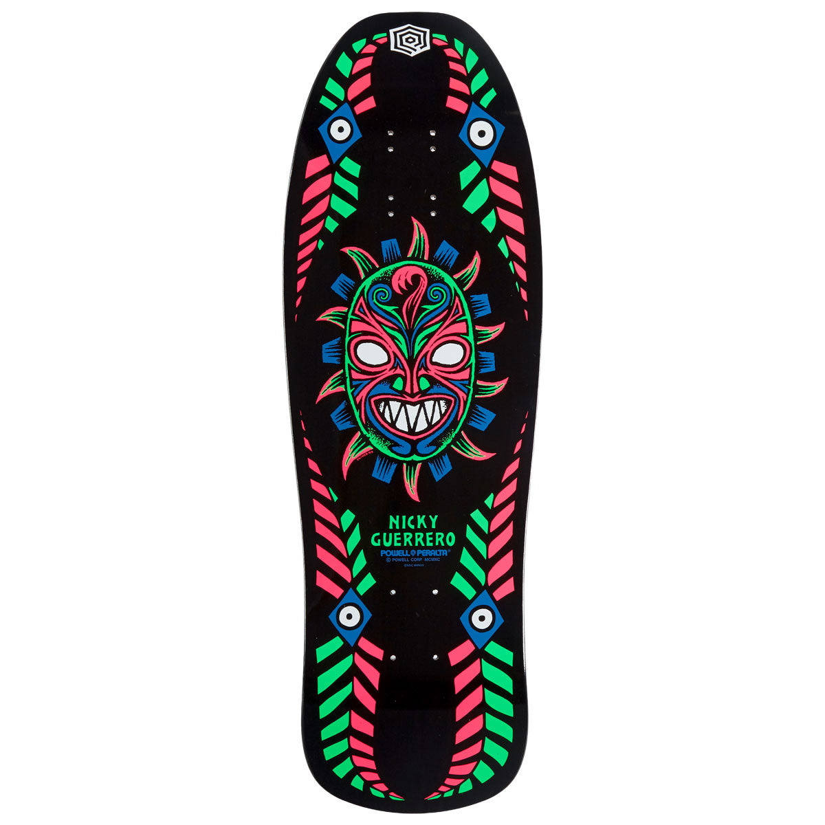 Powell-Peralta Nicky Guerrero Mask 6 Skateboard Deck - Blacklight - 10.00