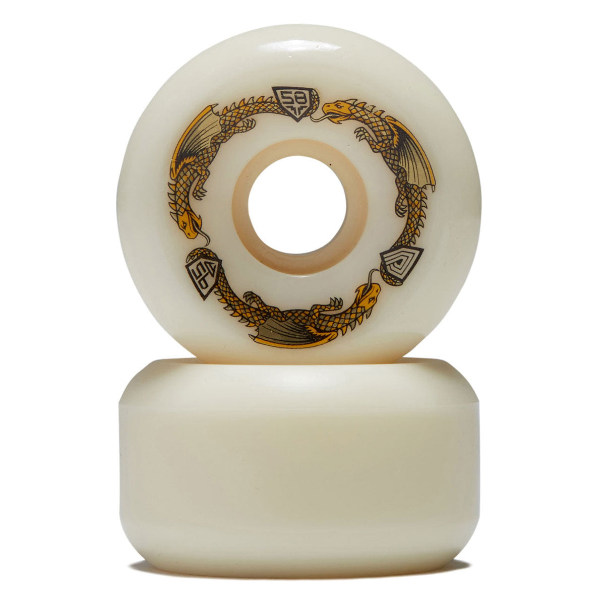 Powell-Peralta Dragon Formula 95a RB2 Skateboard Wheels - Off White - 58mm image 2