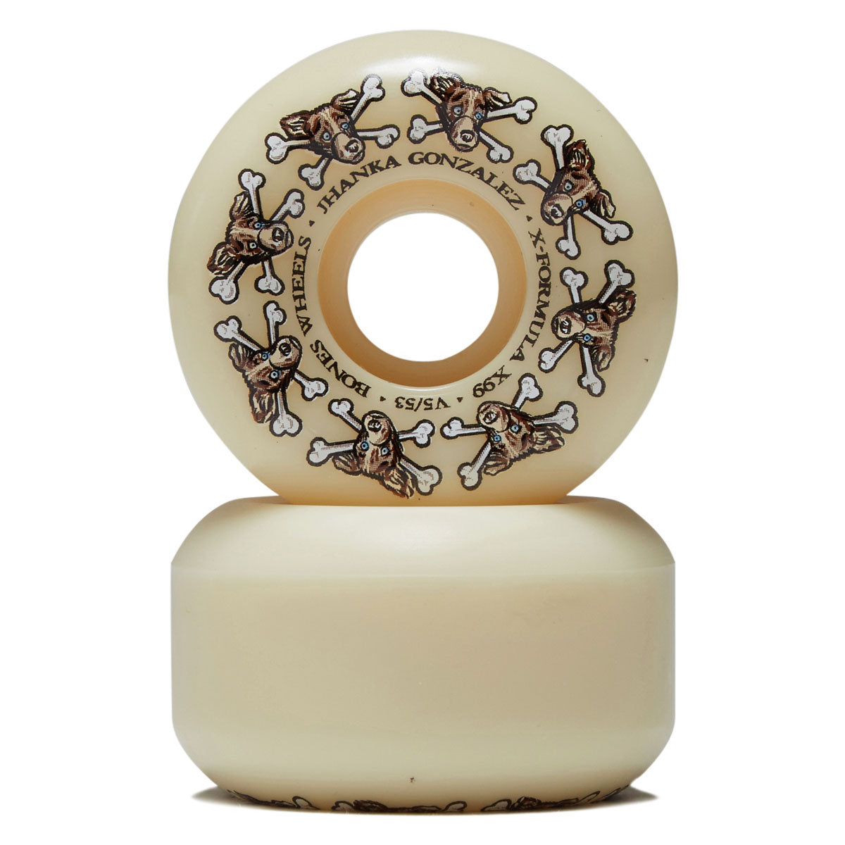 Bones X-Formula Jhanka Gonzalez Vato Dog 99a V5 Sidecut Skateboard Wheels - 53mm image 2