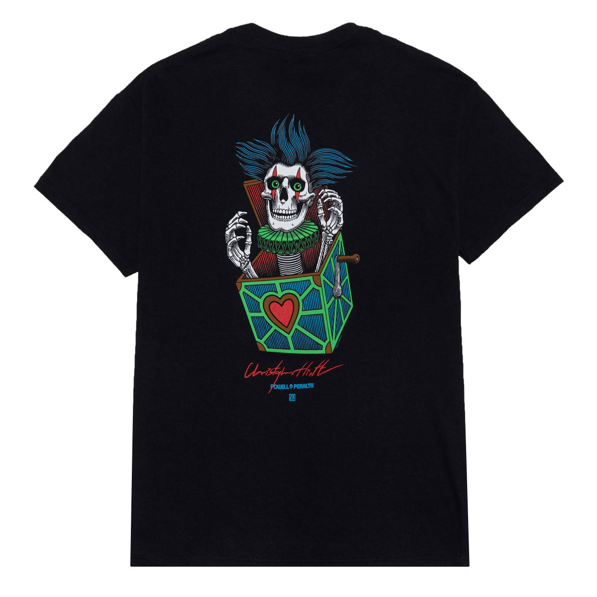 Powell-Peralta Chris Hiett Skull T-Shirt - Black image 1