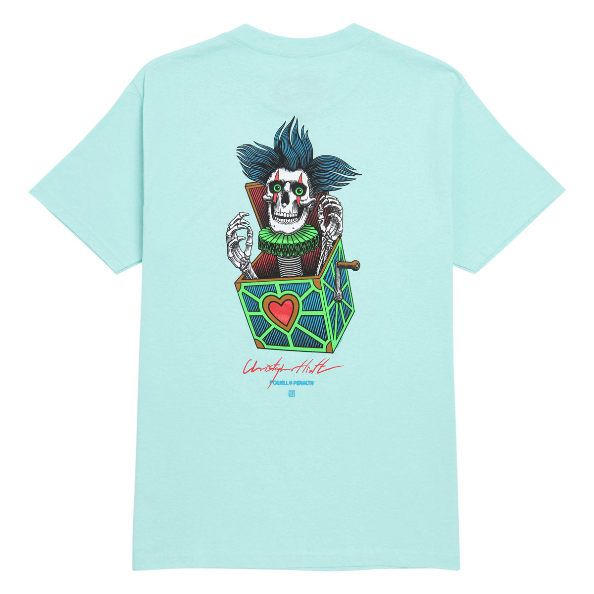 Powell-Peralta Chris Hiett Skull T-Shirt - Celadon image 1
