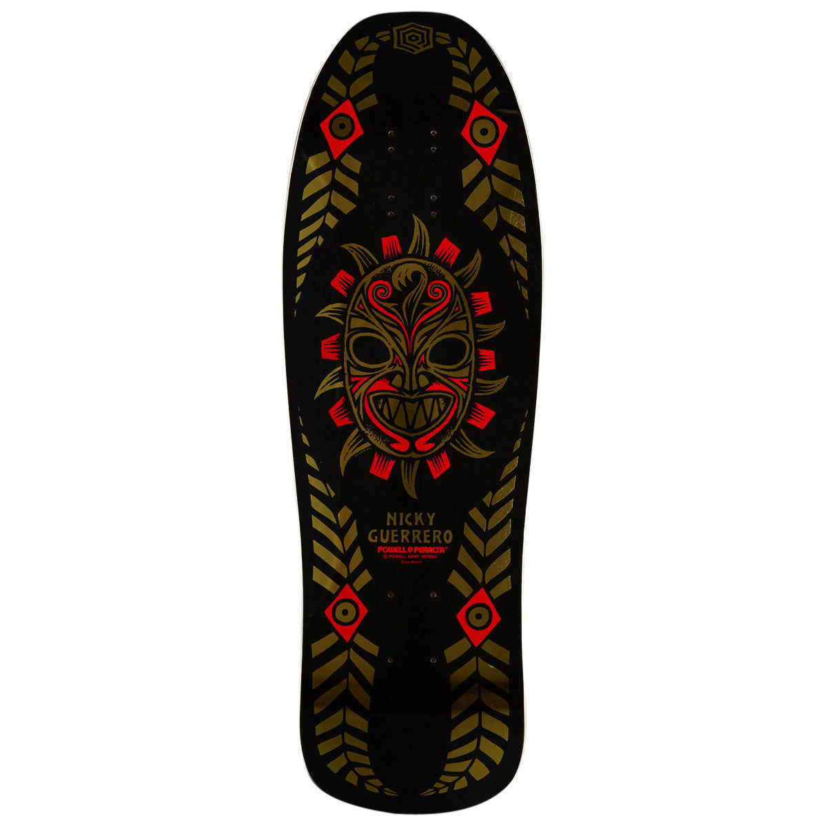 Powell-Peralta Nicky Guerrero Mask 07 Reissue Skateboard Deck - Black/Gold Foil - 10.00