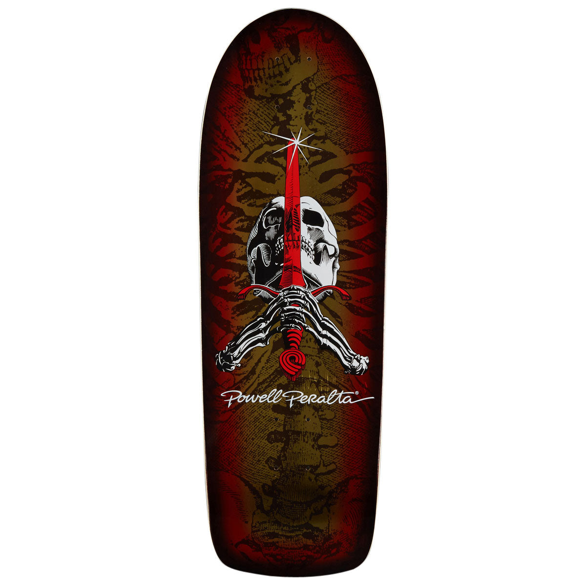 Powell-Peralta Ray Rodriguez OG Skull & Sword Reissue Skateboard Deck - Gold Foil - 10.00