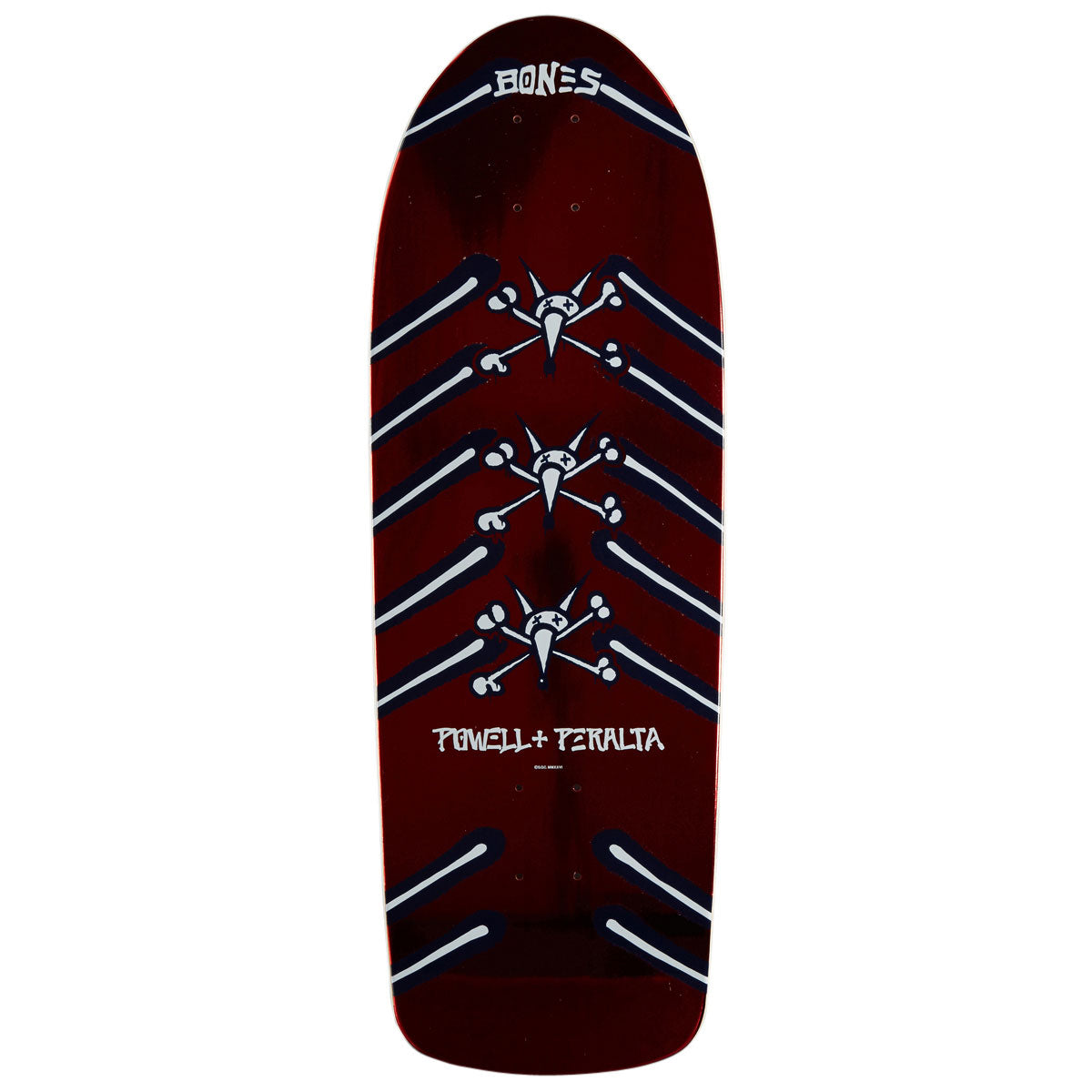 Powell-Peralta Rat Bones OG 01 Skateboard Deck - Navy/Red Foil - 10.00