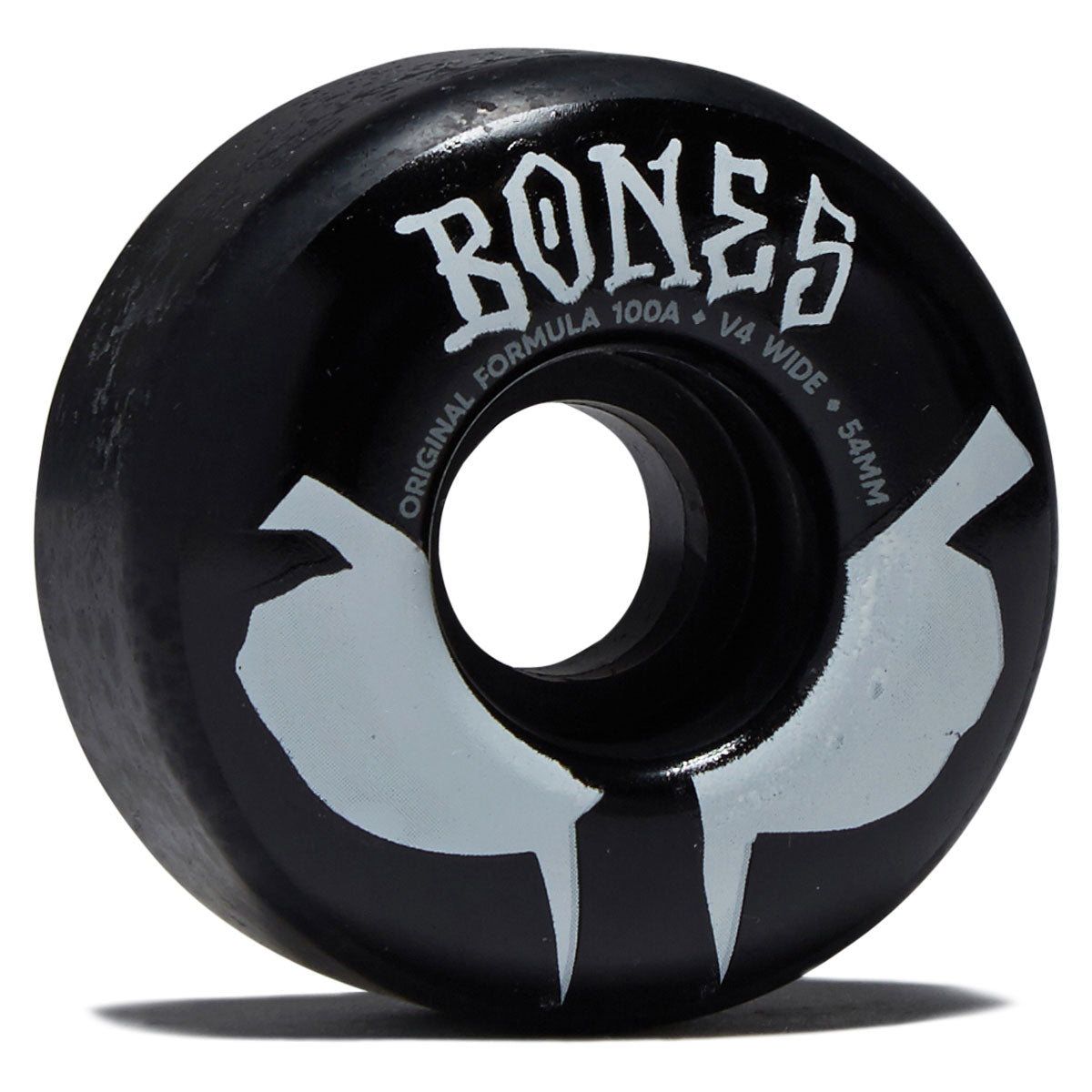 Bones 100s Wides 100a V4 Wide Skateboard Wheels - Black 2026 - 54mm image 1