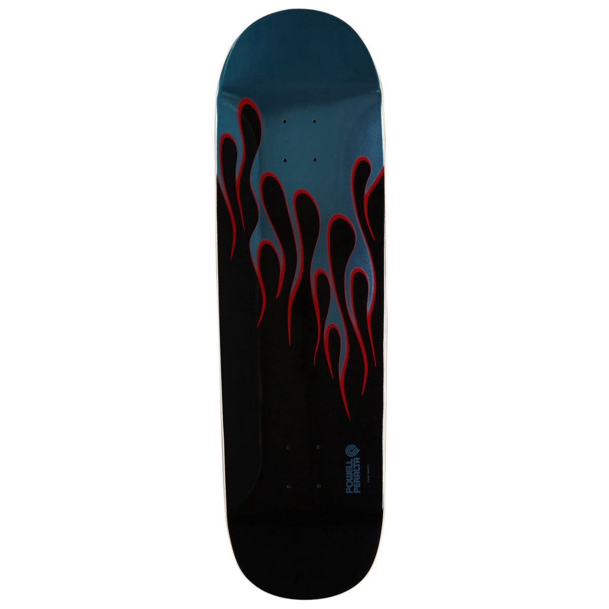 Powell-Peralta Nitro Hot Rod Flames OG 24 Skateboard Deck - Black/Light Blue Foil - 9.375