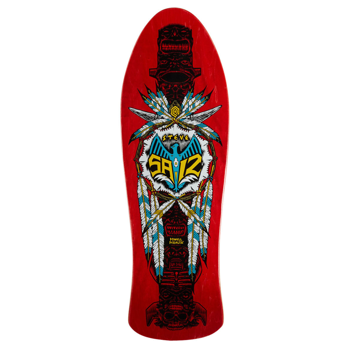 Powell-Peralta Steve Saiz Totem 07 Skateboard Deck - Red Veneer - 10.00
