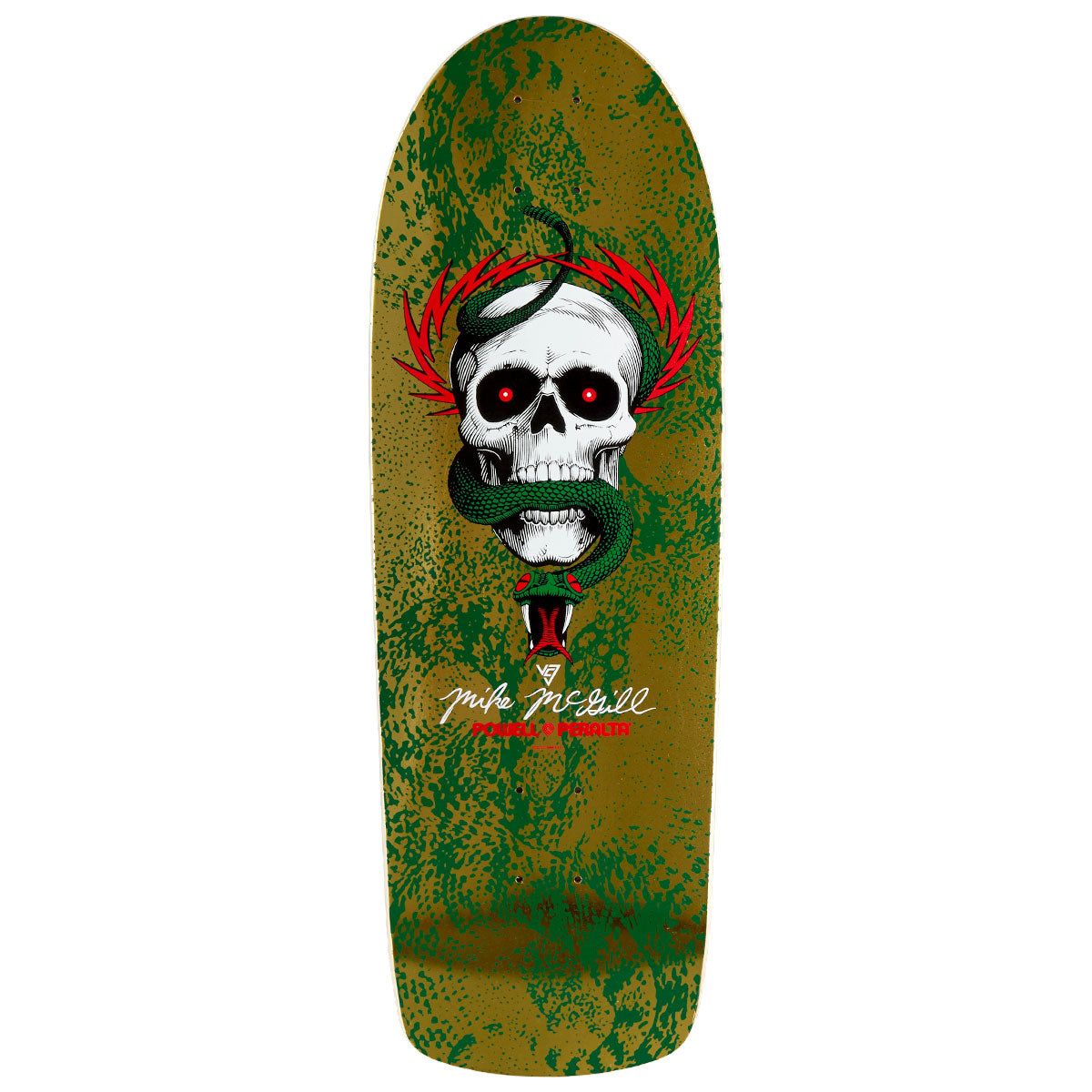 Powell-Peralta Mike McGill Skull & Snake 18 Skateboard Deck - Gold Foil - 10.00
