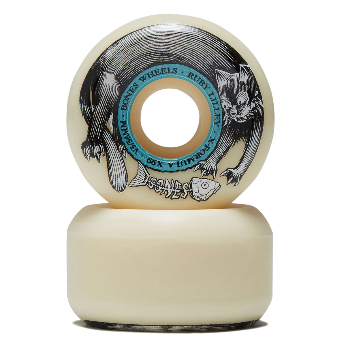 Bones X-Formula Lilley Black Cat 99a V5 Sidecuts Skateboard Wheels - 56mm image 2