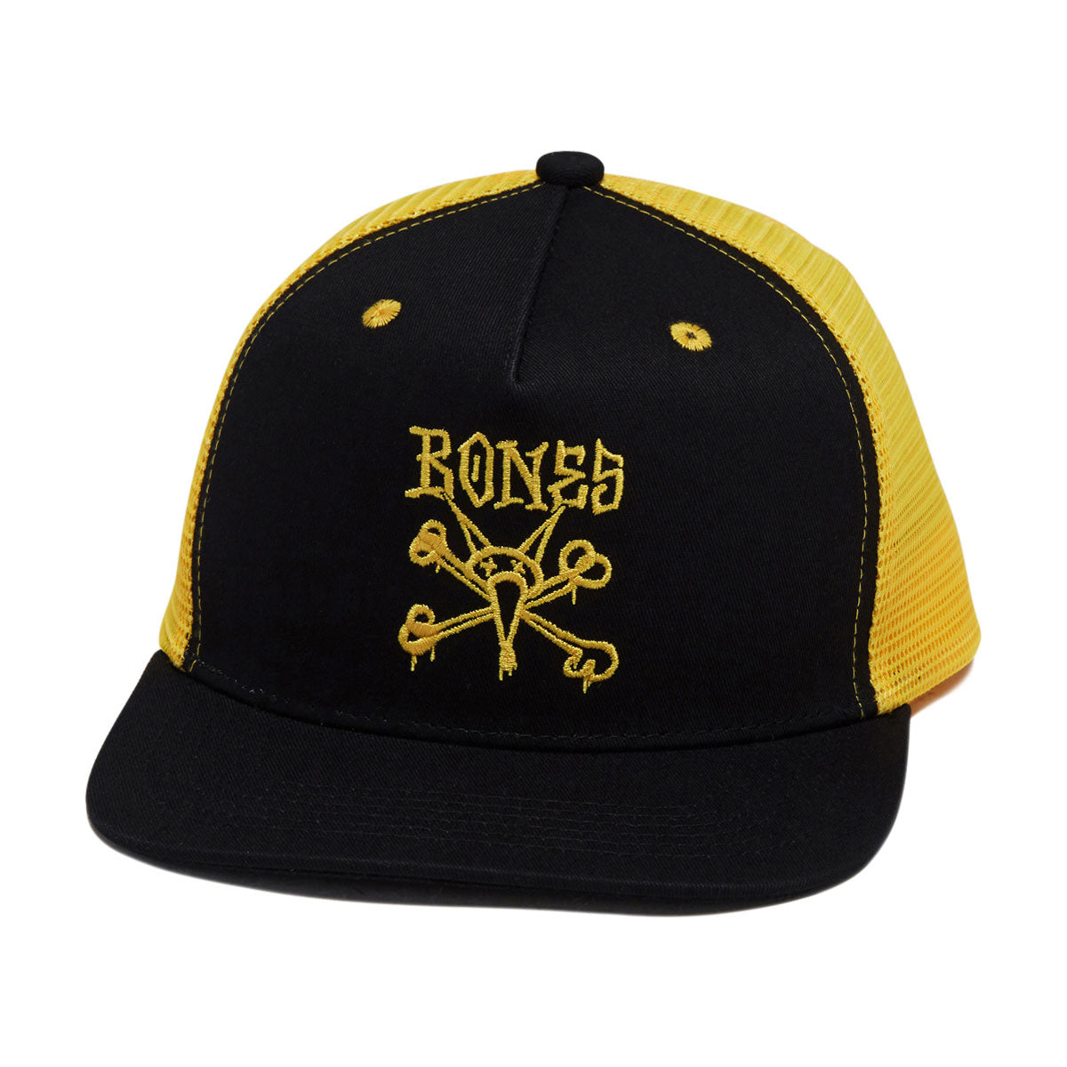 Bones Vato Rat Two Tone Trucker Hat - Black/Gold image 1