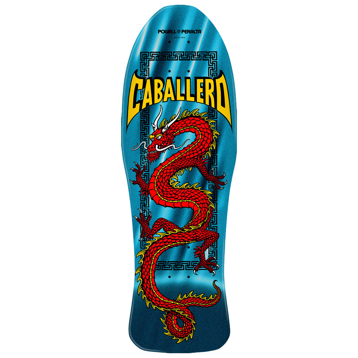Powell-Peralta Steve Caballero Chinese Dragon 25 Skateboard Deck - Aqua Foil - 10.00