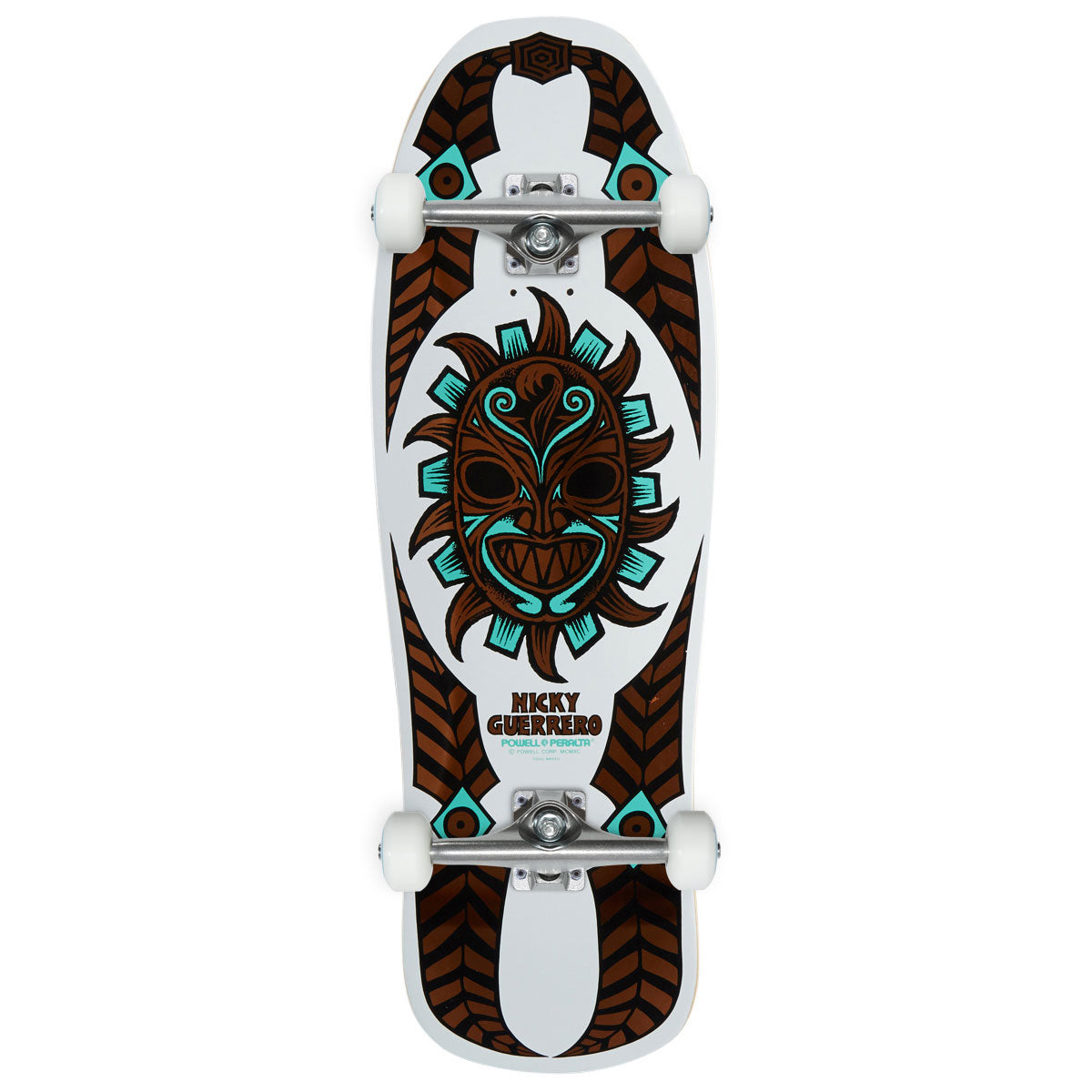 Powell-Peralta Nicky Guerrero OG Mask 08 Skateboard Complete - White/Copper Foil - 10.00