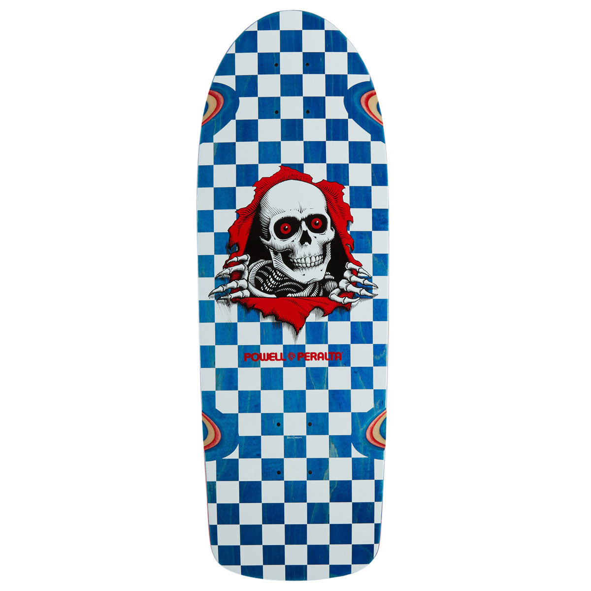 Powell-Peralta Ripper Checker 19 Skateboard Deck - Blue Stain - 10.00