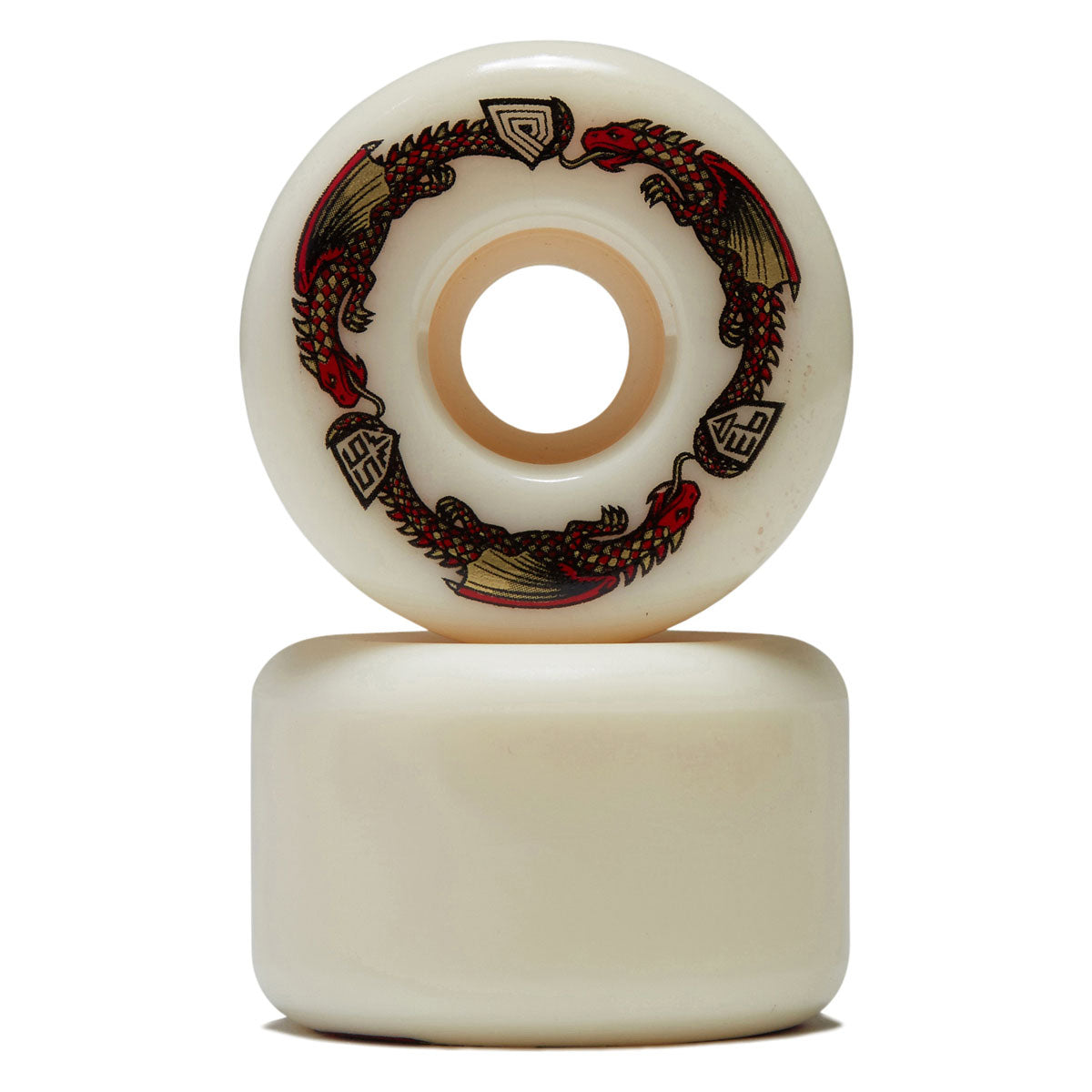 Powell-Peralta Dragon Formula Dragons 93a V7 Skateboard Wheels - Off White - 56mm image 2