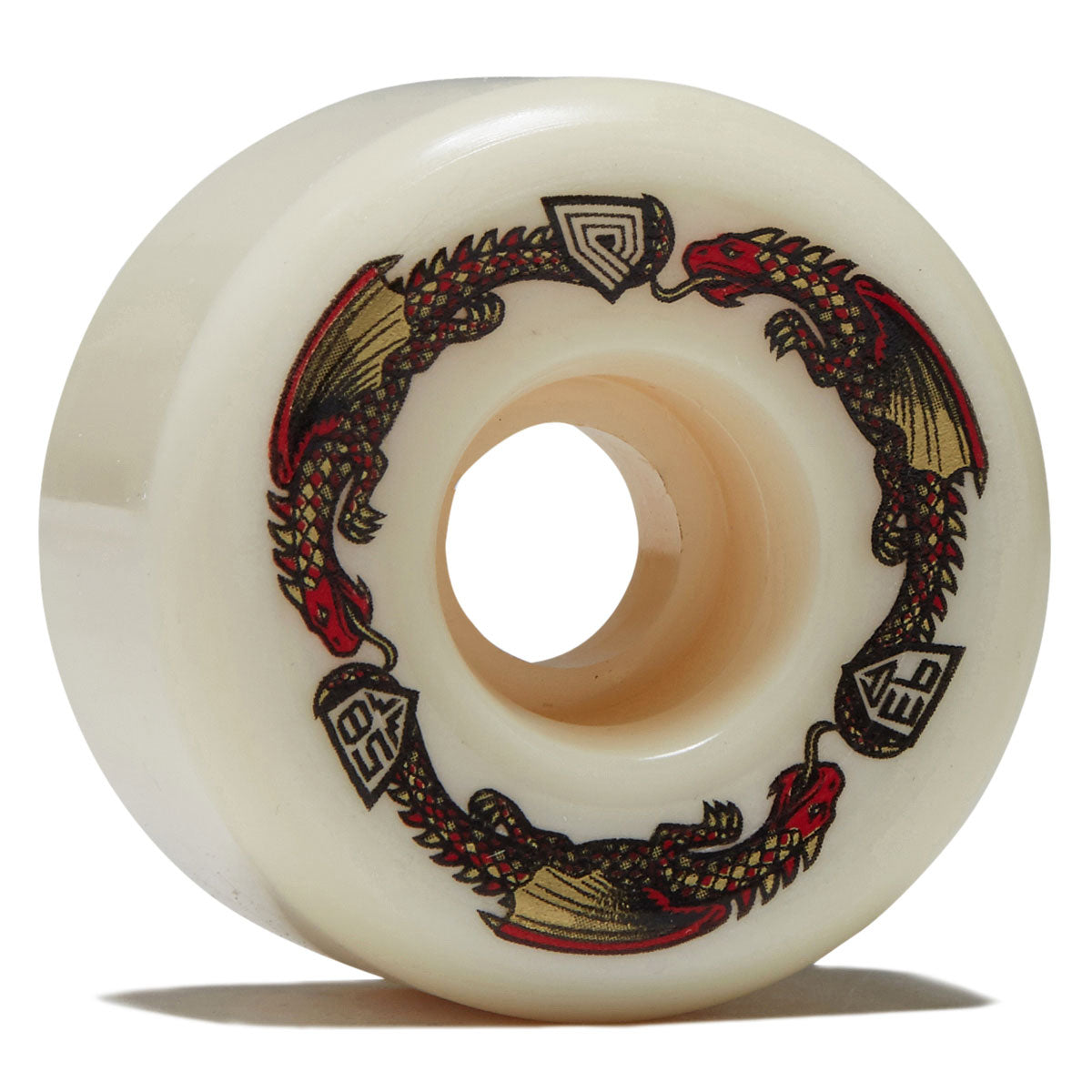 Powell-Peralta Dragon Formula Dragons 93a V7 Skateboard Wheels - Off White - 58mm image 1
