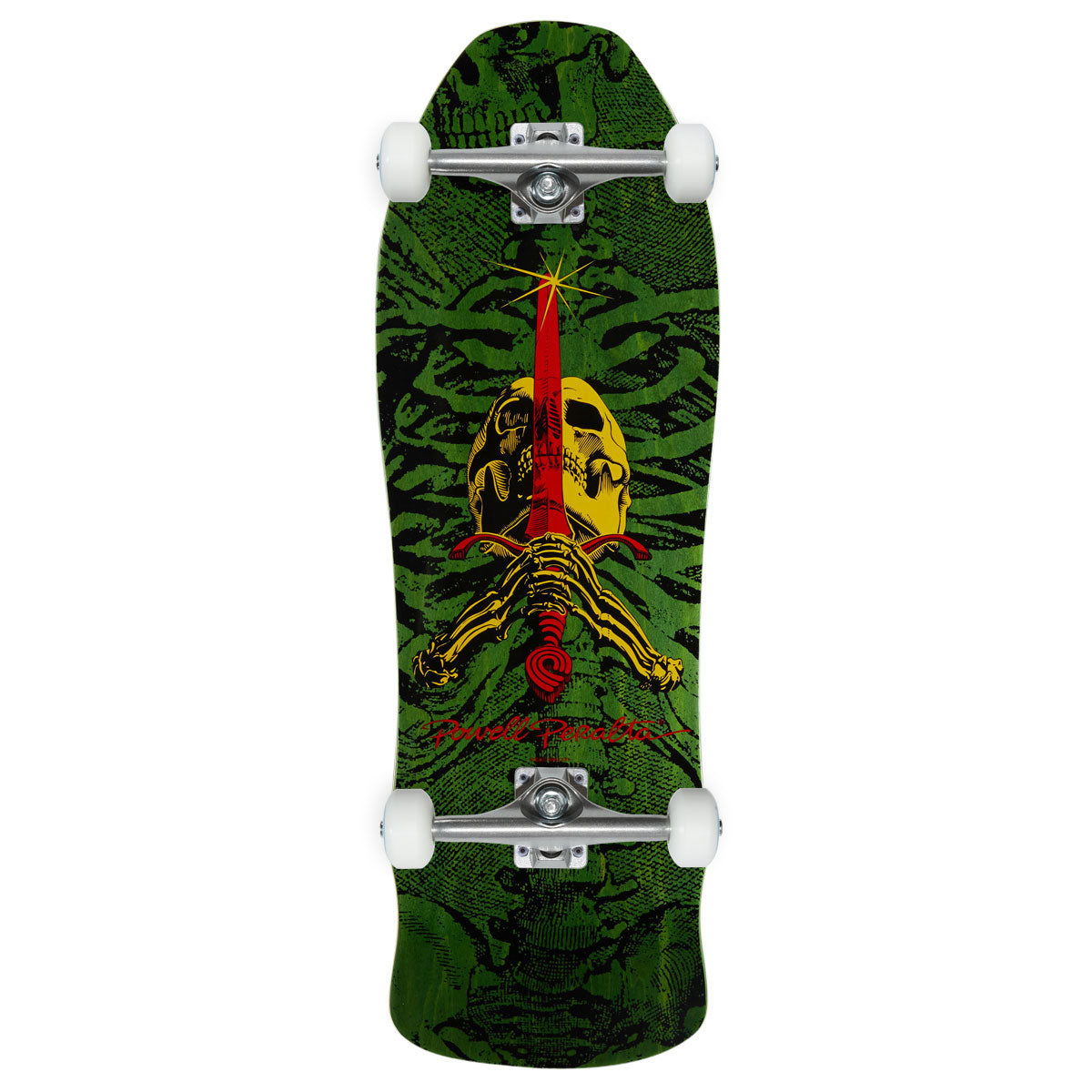 Powell-Peralta GeeGah Skull & Sword 11 Skateboard Complete - Green Veneer - 9.75