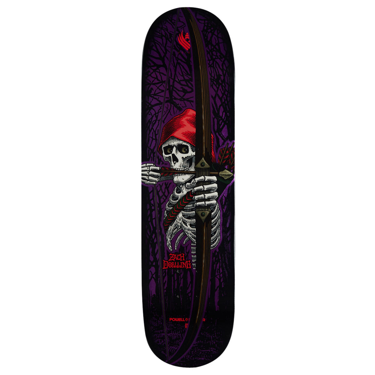Powell-Peralta Flight Zach Doelling Archer K26 Skateboard Deck - Purple Foil - 8.00