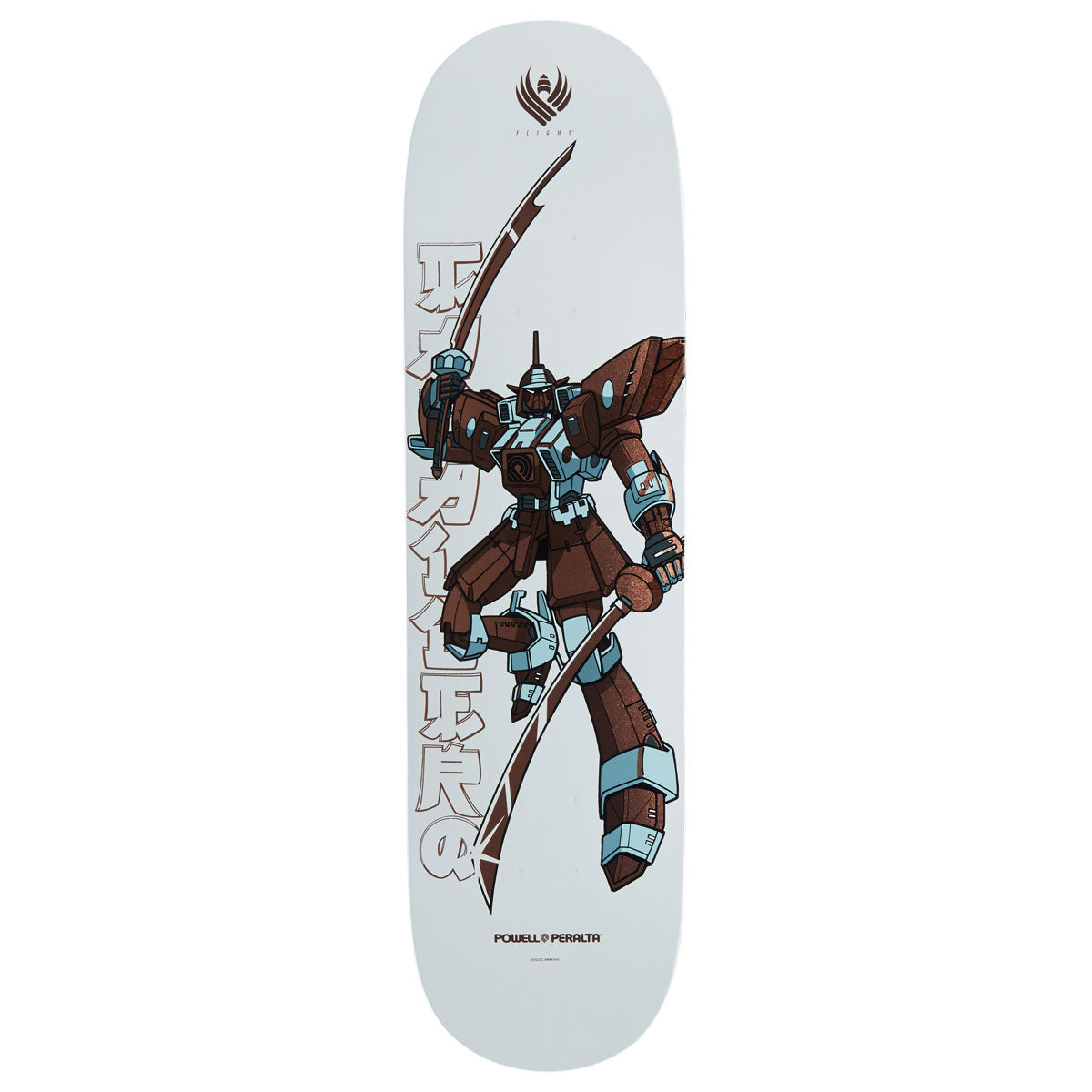 Powell-Peralta Flight Steve Caballero Gundam K26 Skateboard Deck - White/Copper Foil - 8.25