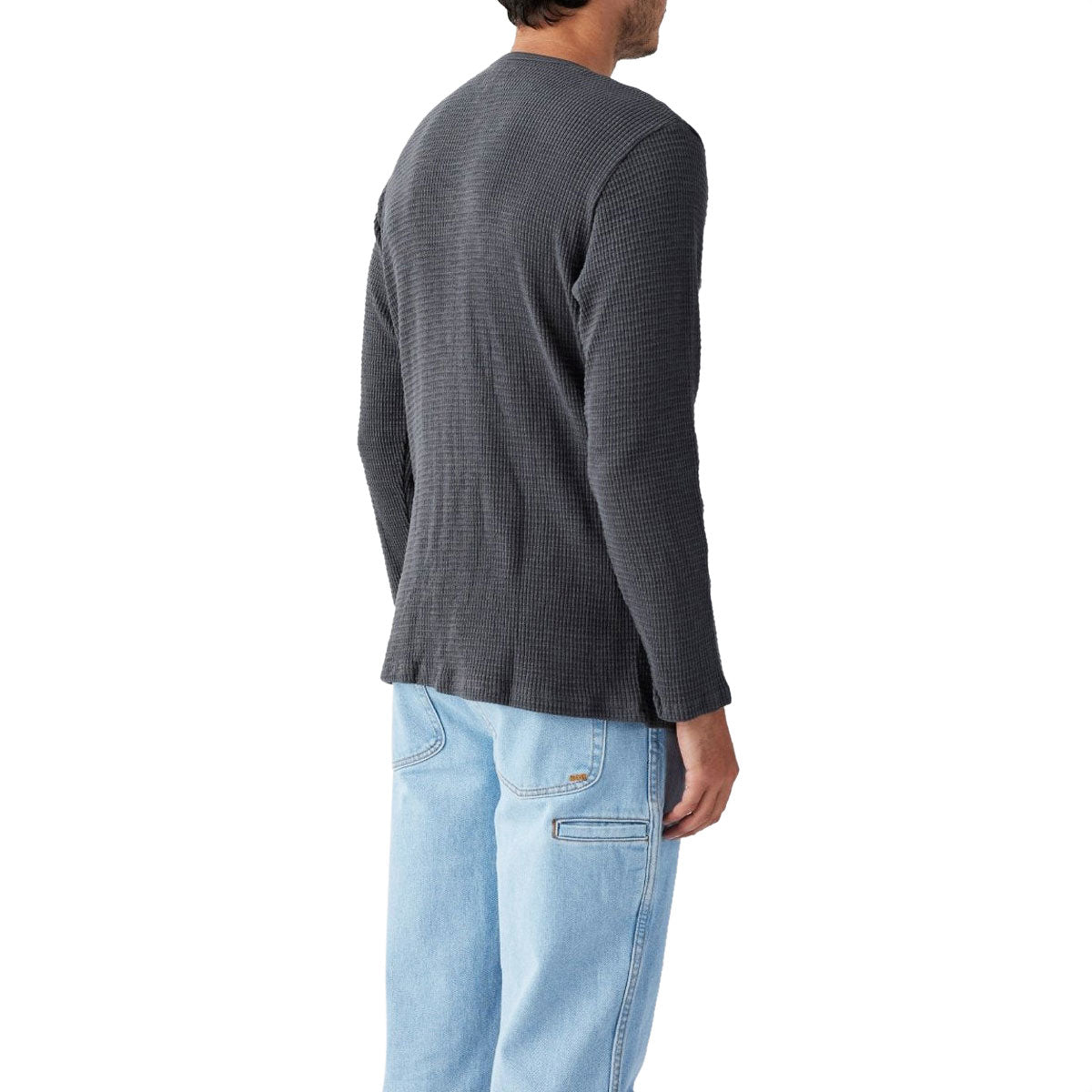 Seager Sawpit Henley Long Sleeve Thermal Shirt - Vintage Black image 5