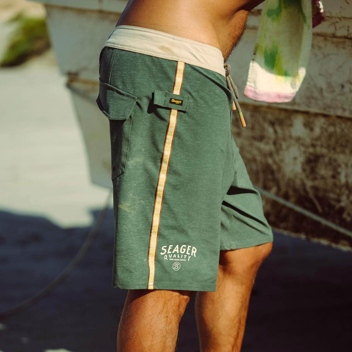 Seager Azteca Boardshorts - Spruce Green image 5