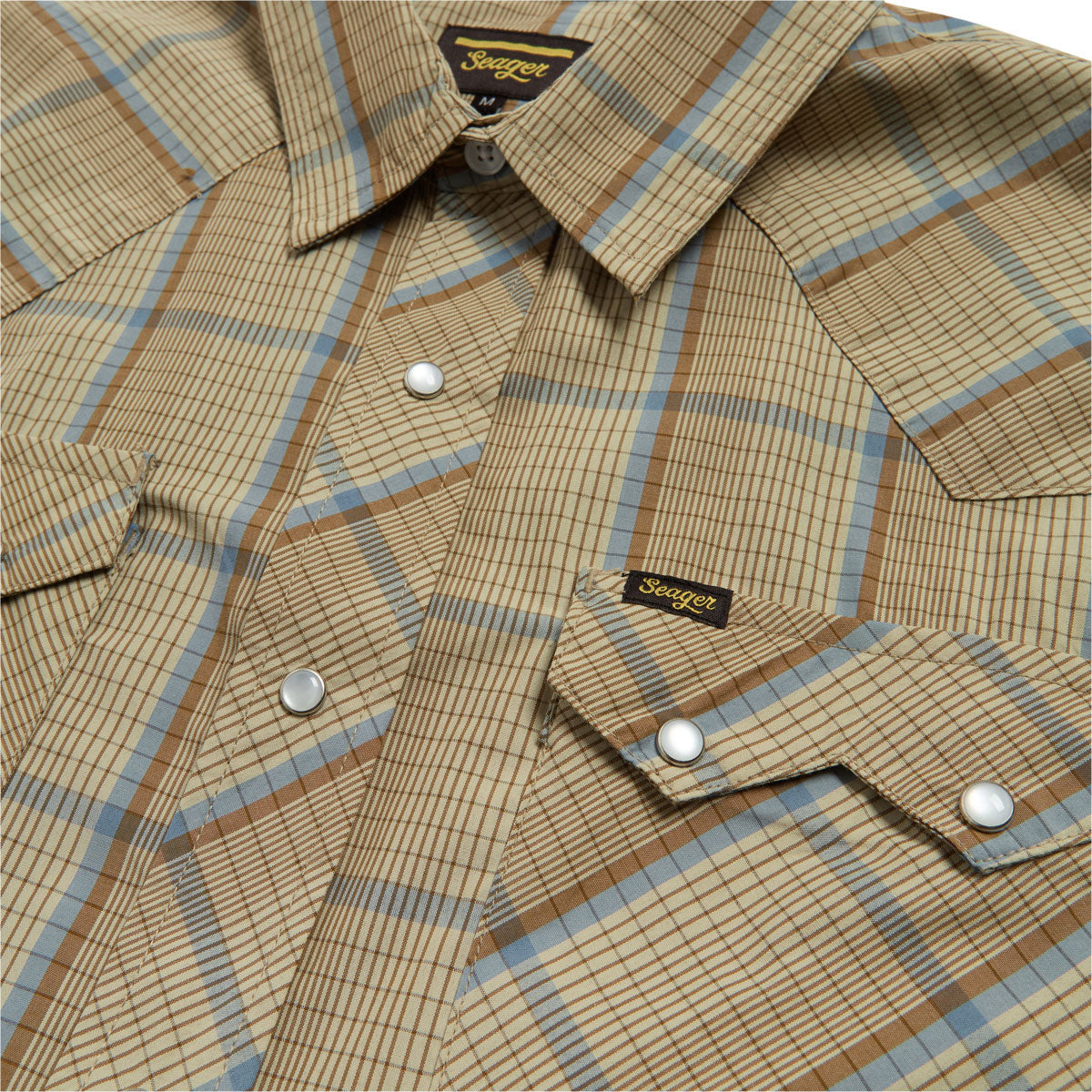 Seager Sawtoof Long Sleeve Shirt - Tall Plaid Light Khaki image 3